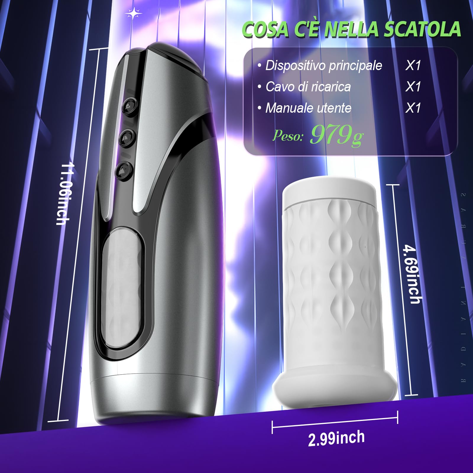 Masturvatore per Uomo con 7 Modalità di Vibrazione & Telescopica, Masturbatore Maschile per Pene Sex Toys Vibratore, Realistico Vagina Pocket Pussy Sexytoysys Coppia