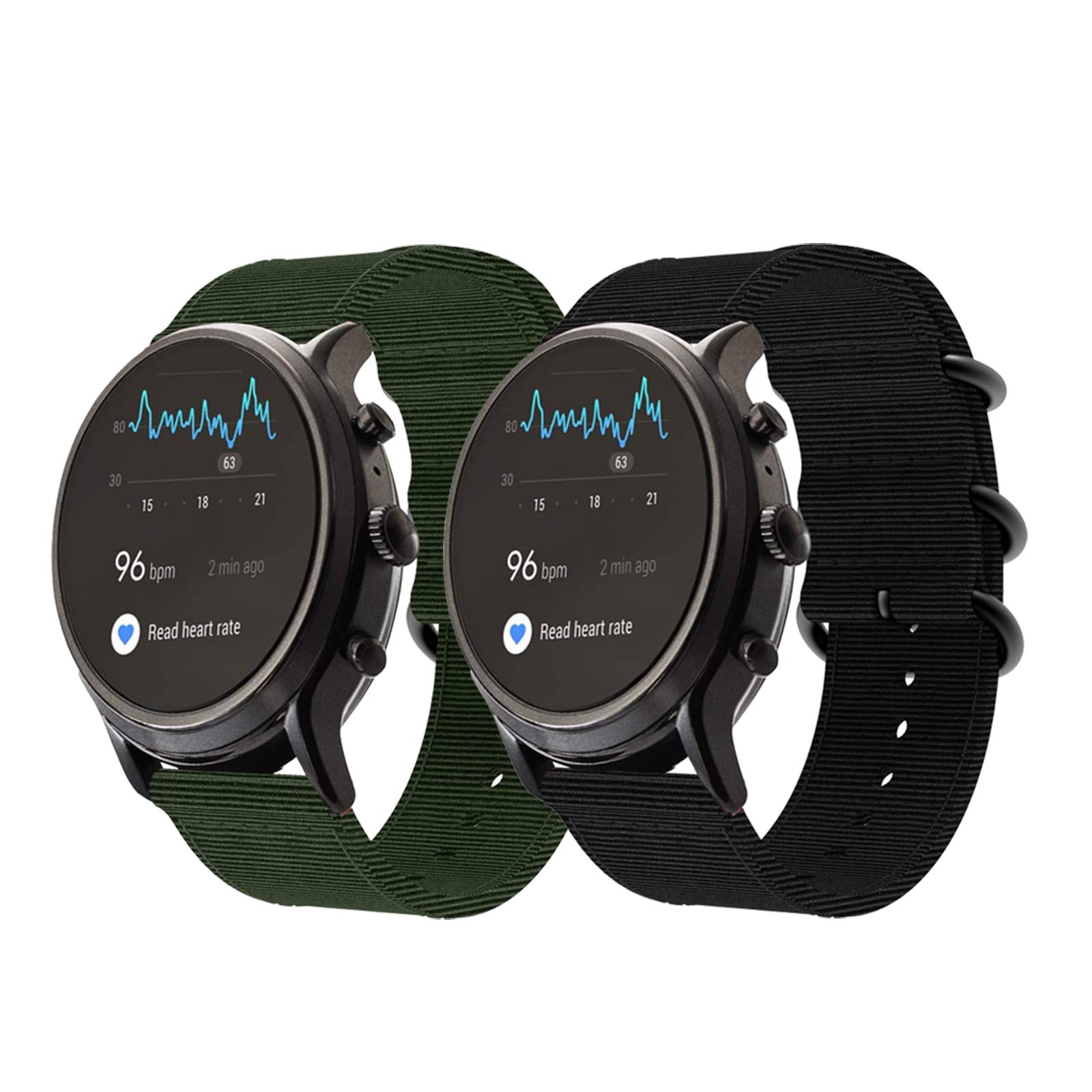 Anrir Watch Bands for Fossil Gen 4/5/6, 22mm Band for Fossil Gen 4/5 Men's/Women's - 2Pack