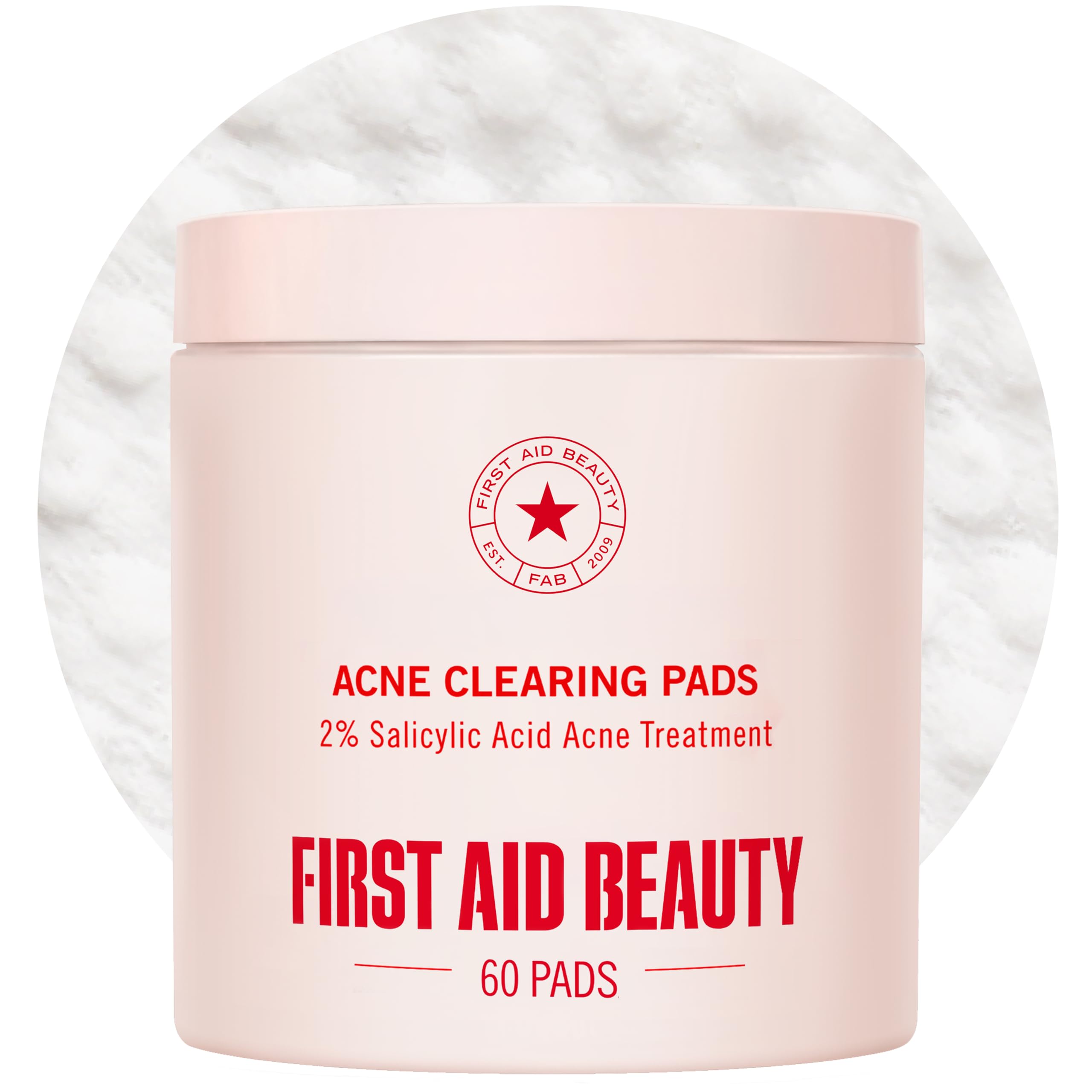 First Aid Beauty Acne Pads for Face - Maximum Strength Acne Treatment - 2% Salicylic Acid Pads Treat Without Drying, (60-ct)