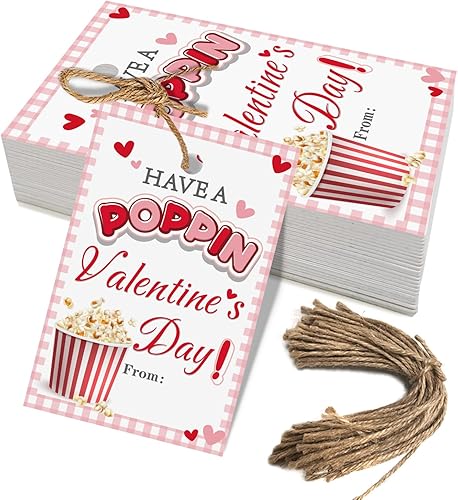 Miniatura 7 de Etiquetas de regalo de feliz día de San Valentín, etiquetas de regalo de San Valentín con cuerda para fiesta temática dulce o día de San Valentín,