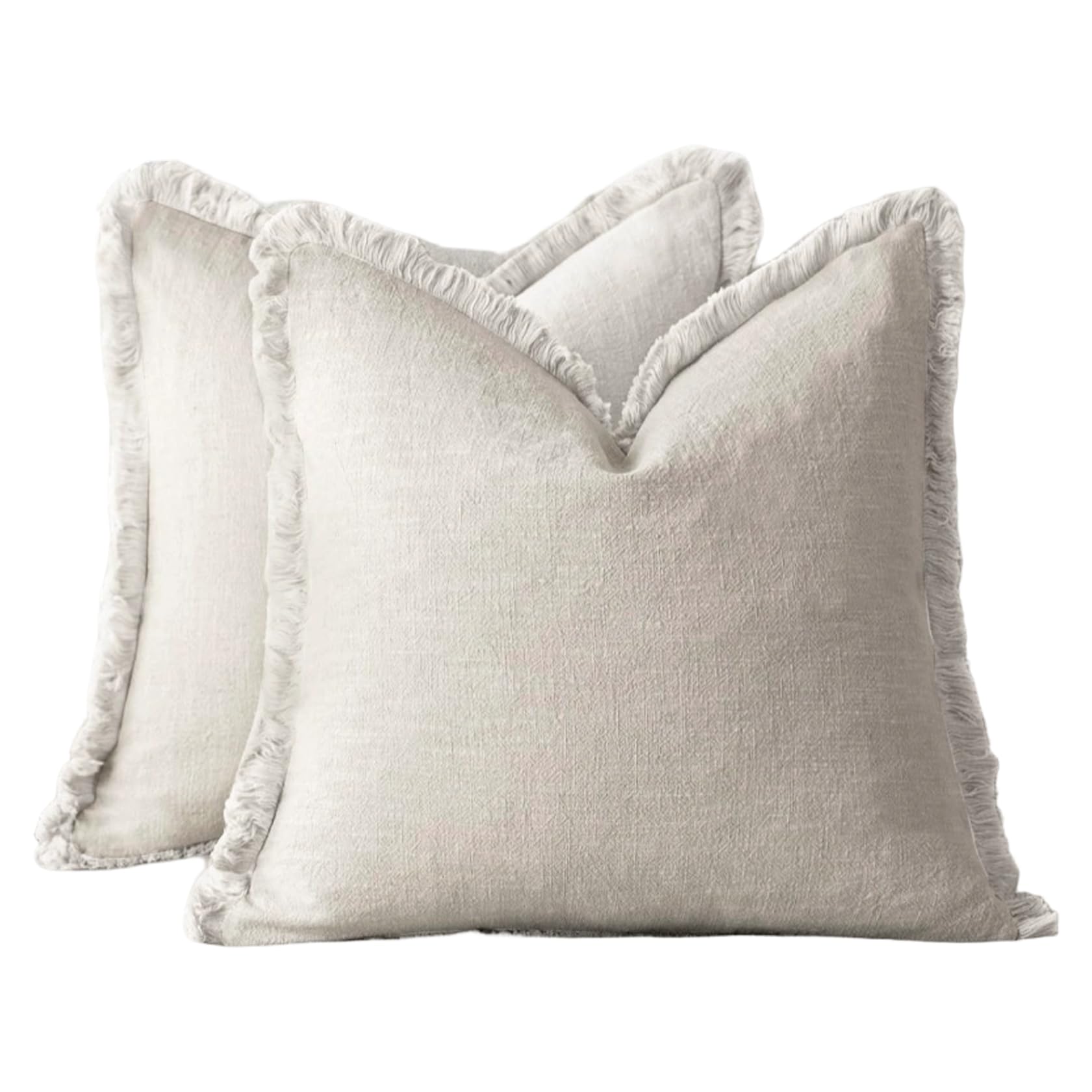 Housse de coussin bohème pour lit et canapé | Pack de 2 éléments beige 45x45