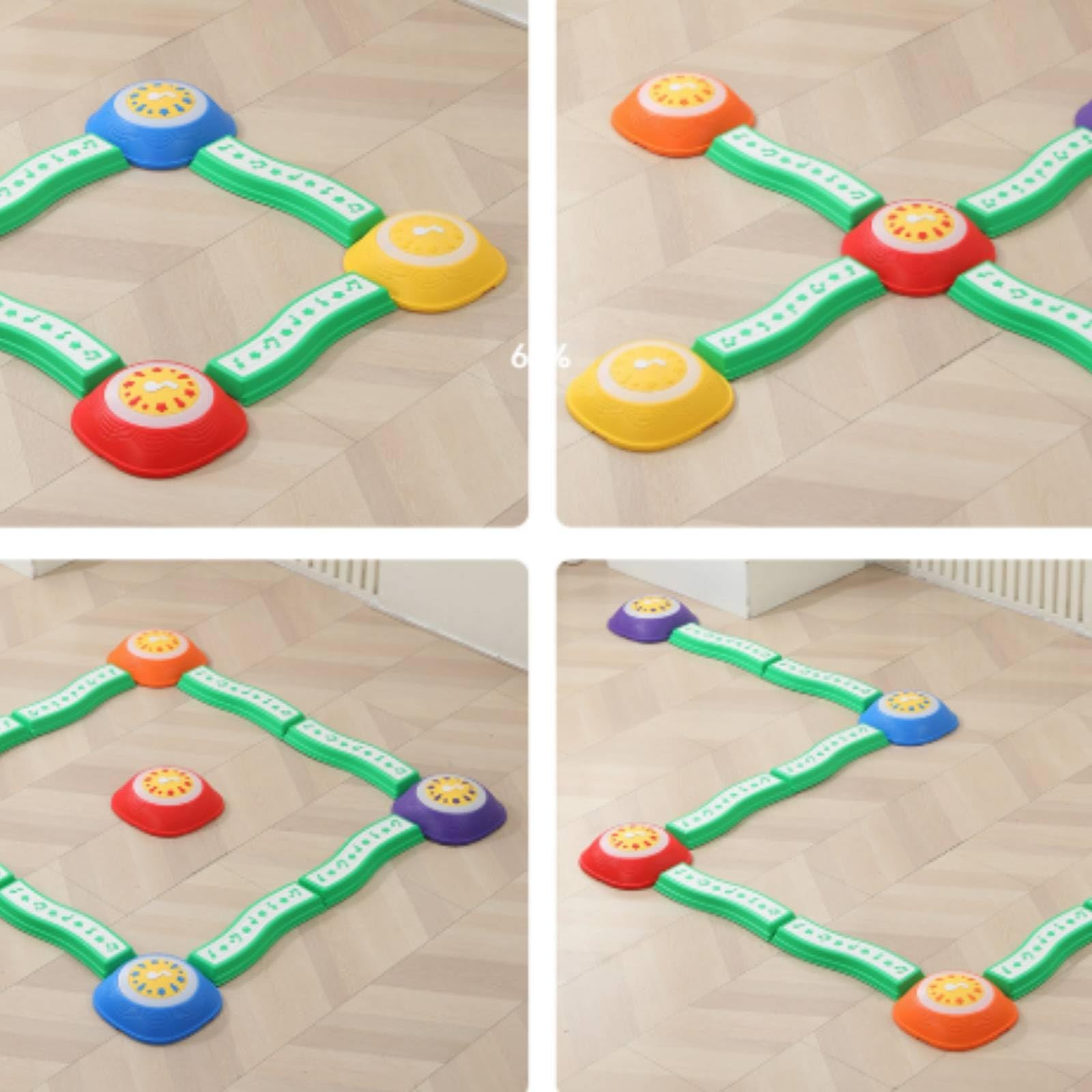 Almencla Kinder Sinnessteine Balanciersteine Trittsteine Elemente mit Tonanreiz Profilierter Oberfläche für Sensorisches Training Gleichgewicht Motorik Förderung für Schule Hort Familienraum