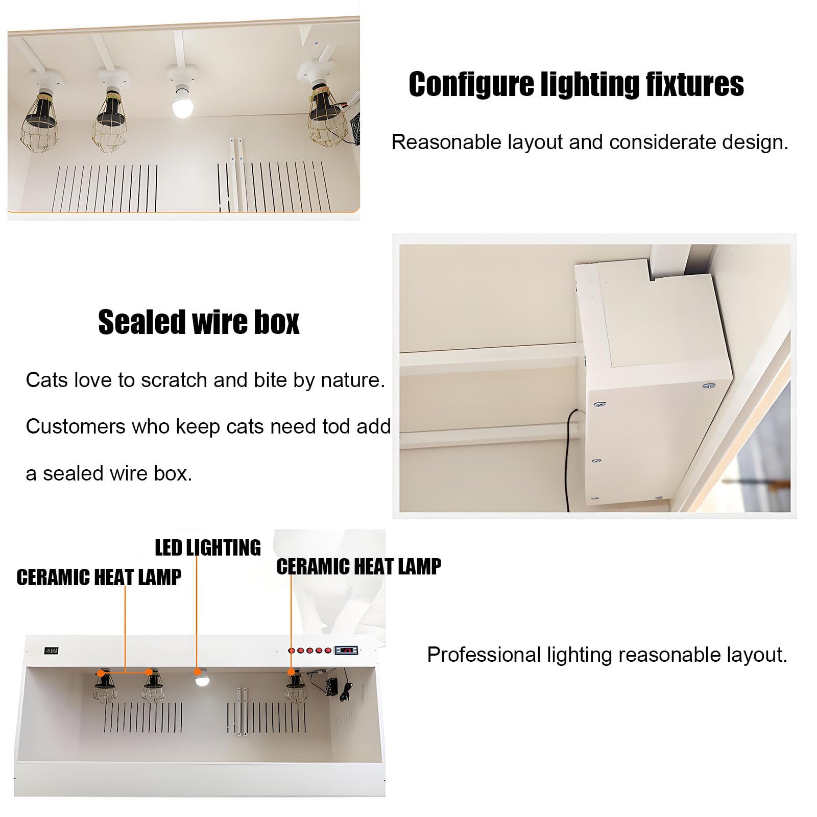 Caja incubadora para mascotas, incubadora para cachorros y gatitos, incubadora para gatos con calefacción, criadoras e incubadoras, criadora grande para mascotas, guardería para perros. 80*50*50