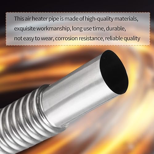 Miniatura 7 de Gift2u Tubo de escape calentador de aire de estacionamiento de 1 pulgada0.984in, manguera de ventilación interior de acero inoxidable, longitud de