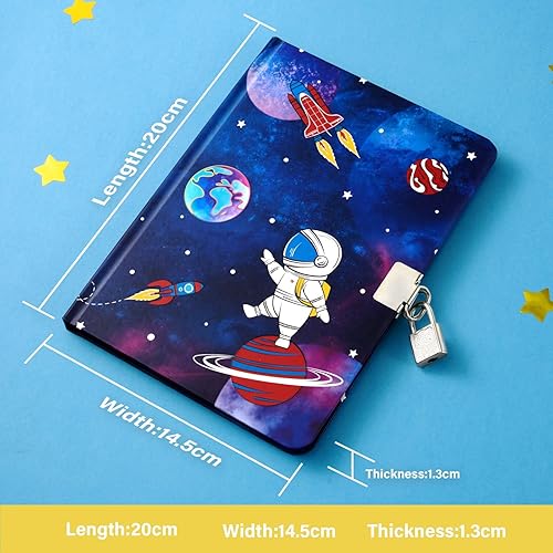 Miniatura 7 de Diario Luminoso para Niños de WERNNSAI, Diario Secreto con Cerradura y Llaves, Cuaderno de Diario para Niños, Regalo de Cumpleaños y Navidad para