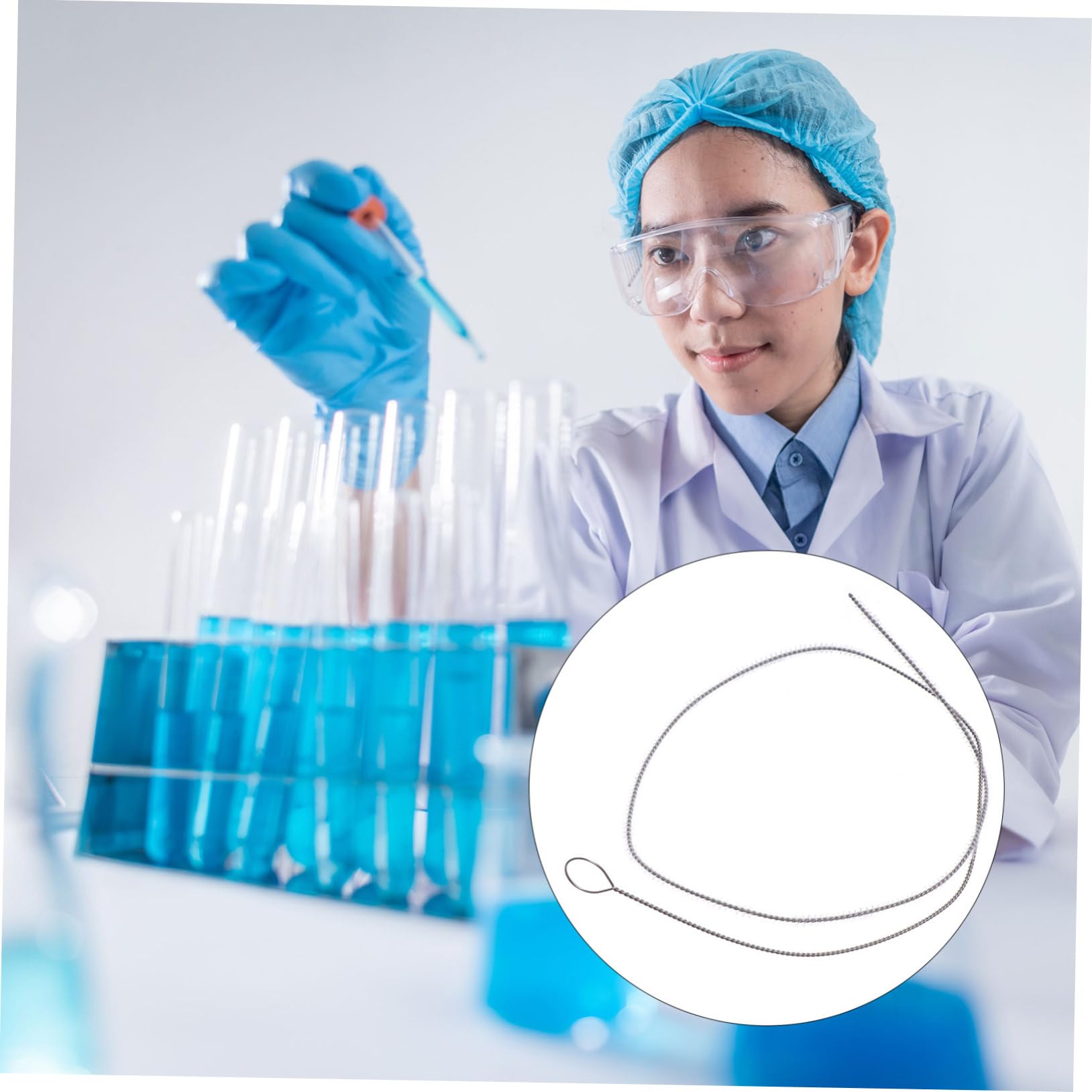 HAPINARY 3 Pcs Test Tube Brush Tube Cleaning Bottle Cleaners Cleaning Hose Brush Clog Remover Flexible Drain Brush Handle Bottle Brush Pipe Tube Cleaner Pipe Tube Brush Nylon