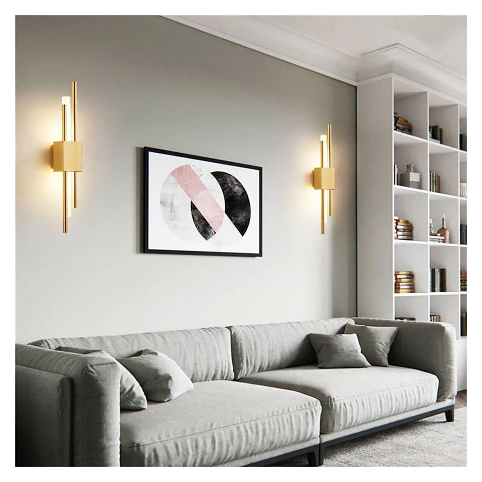 Oświetlenie obrazu, Nordic miedź oświetlenie naścienne Led lampa wewnętrzna do nocnej sypialni schody korytarz korytarz salon nowoczesny codzienny kinkiet Home Deco(B Gold-Black)