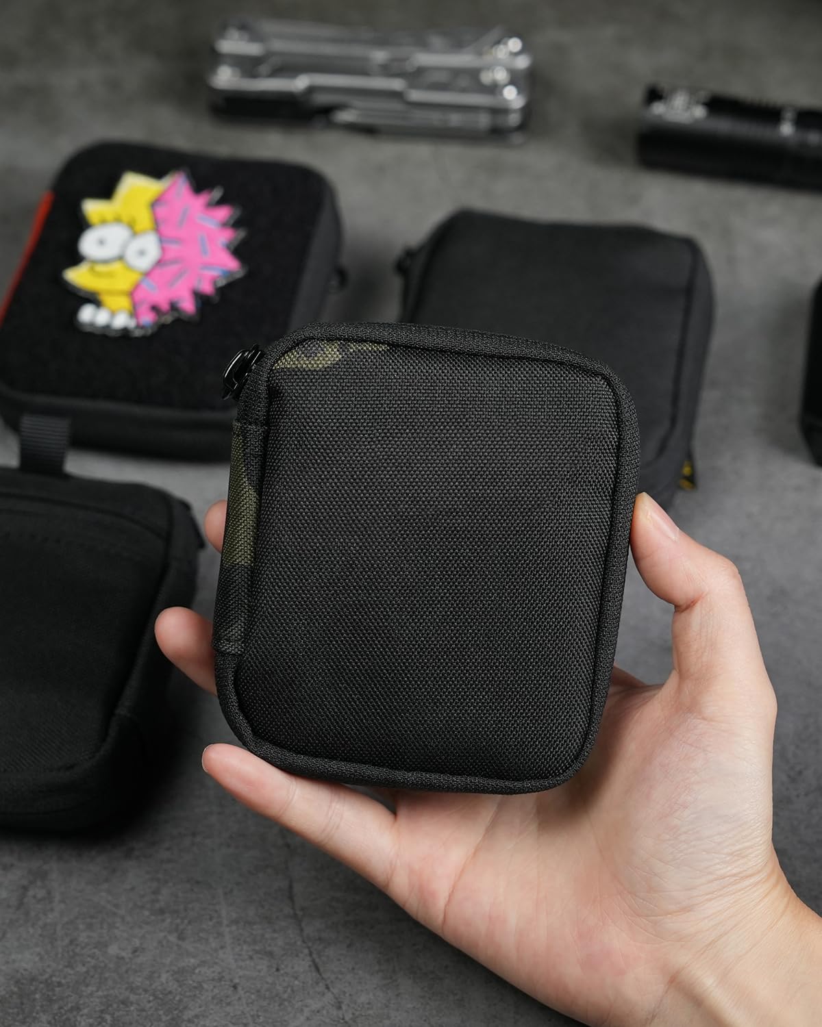 VIPERADE VE34 Mini Pochette EDC, Petite Sacoche pour Outils de Poche et multitools, Pochette EDC compacte Servant de Mini Portefeuille pour Homme