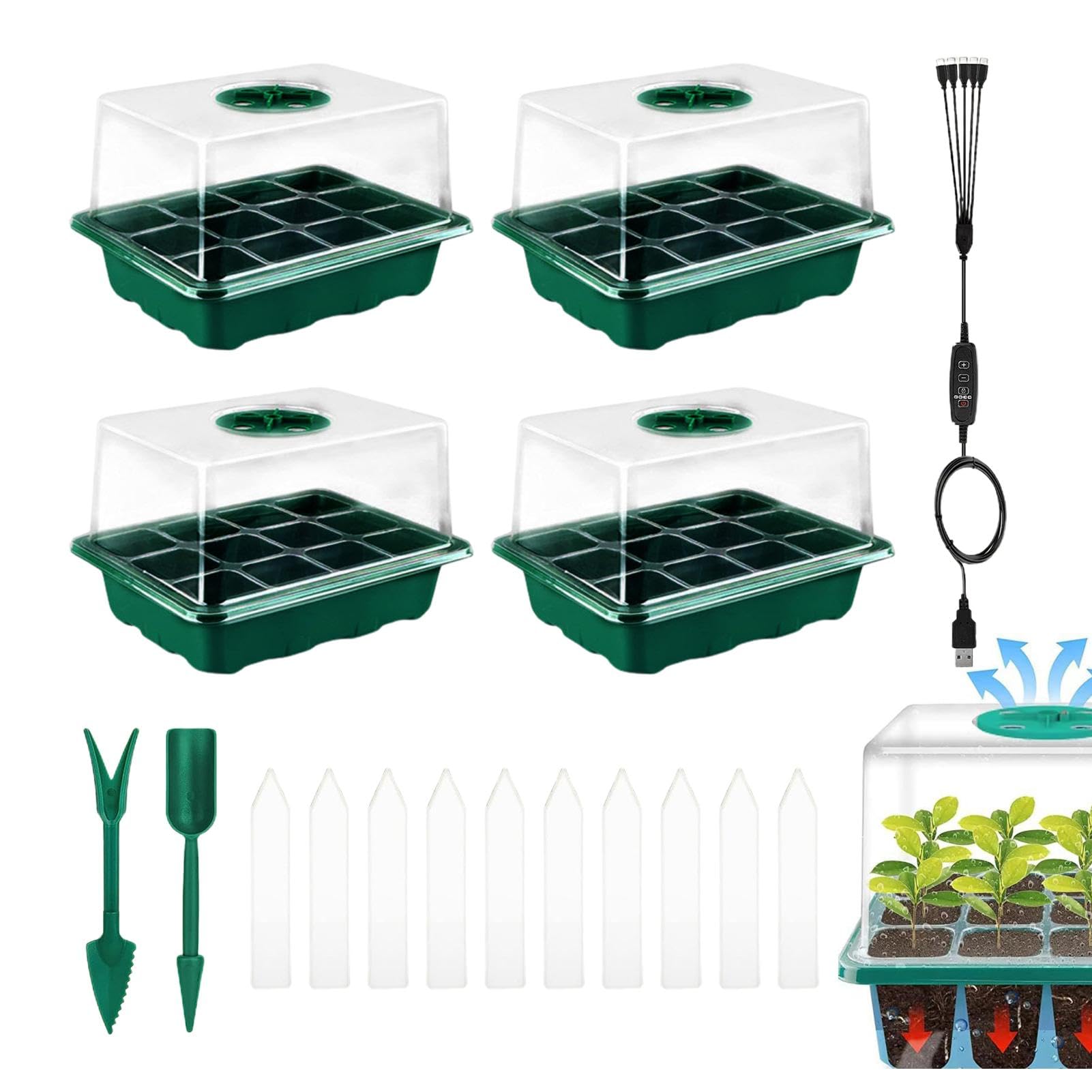 Plateaux pour, Kit Initial de Jardinage intérieur, Plateau de Germination des, Kit de Propagation des, Kit de Propagation des Clones, Kit de démarrage des de dans