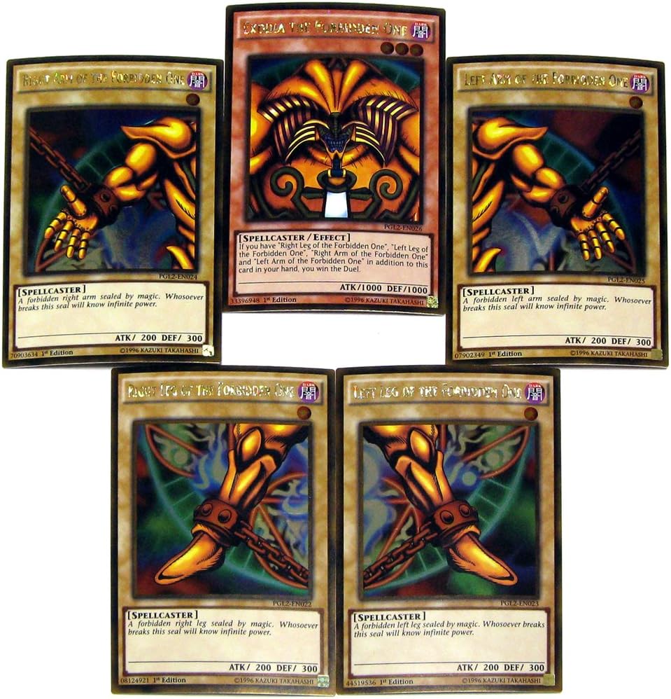 Yu-Gi-Oh Premium Gold: Return of the Bling Single Cards Gold Rare Set of all 5 Parts of Exodia the Forbidden One by Yu-Gi-Oh!