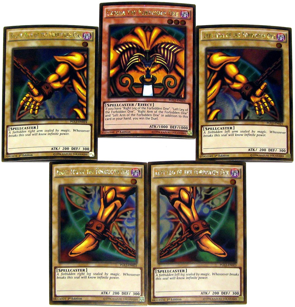 Yu-Gi-Oh Premium Gold: Return of the Bling Single Cards Gold Rare Set of all 5 Parts of Exodia the Forbidden One by Yu-Gi-Oh!