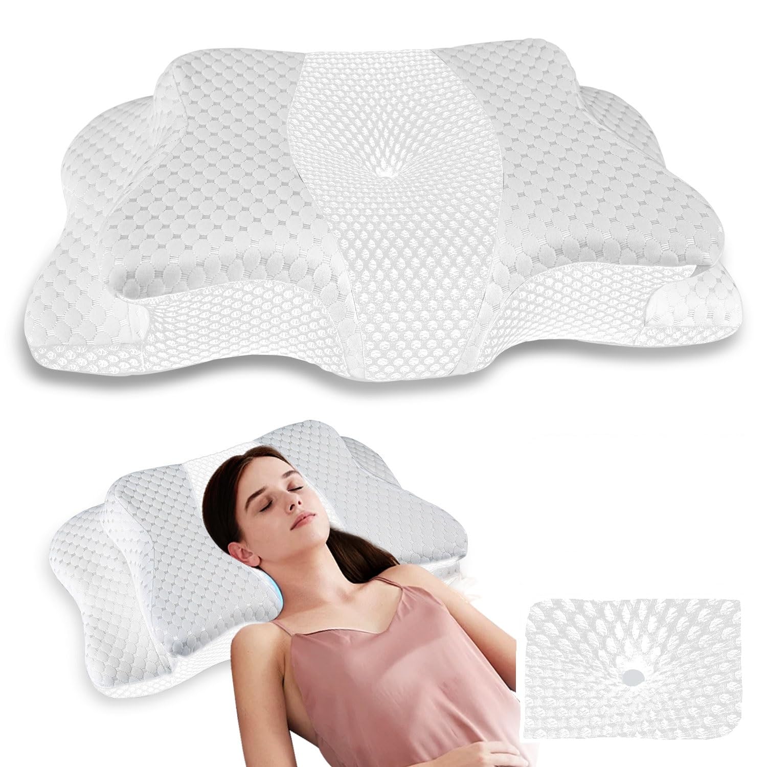 Photo 1 of QIUBABYO Cervical Neck Pillow