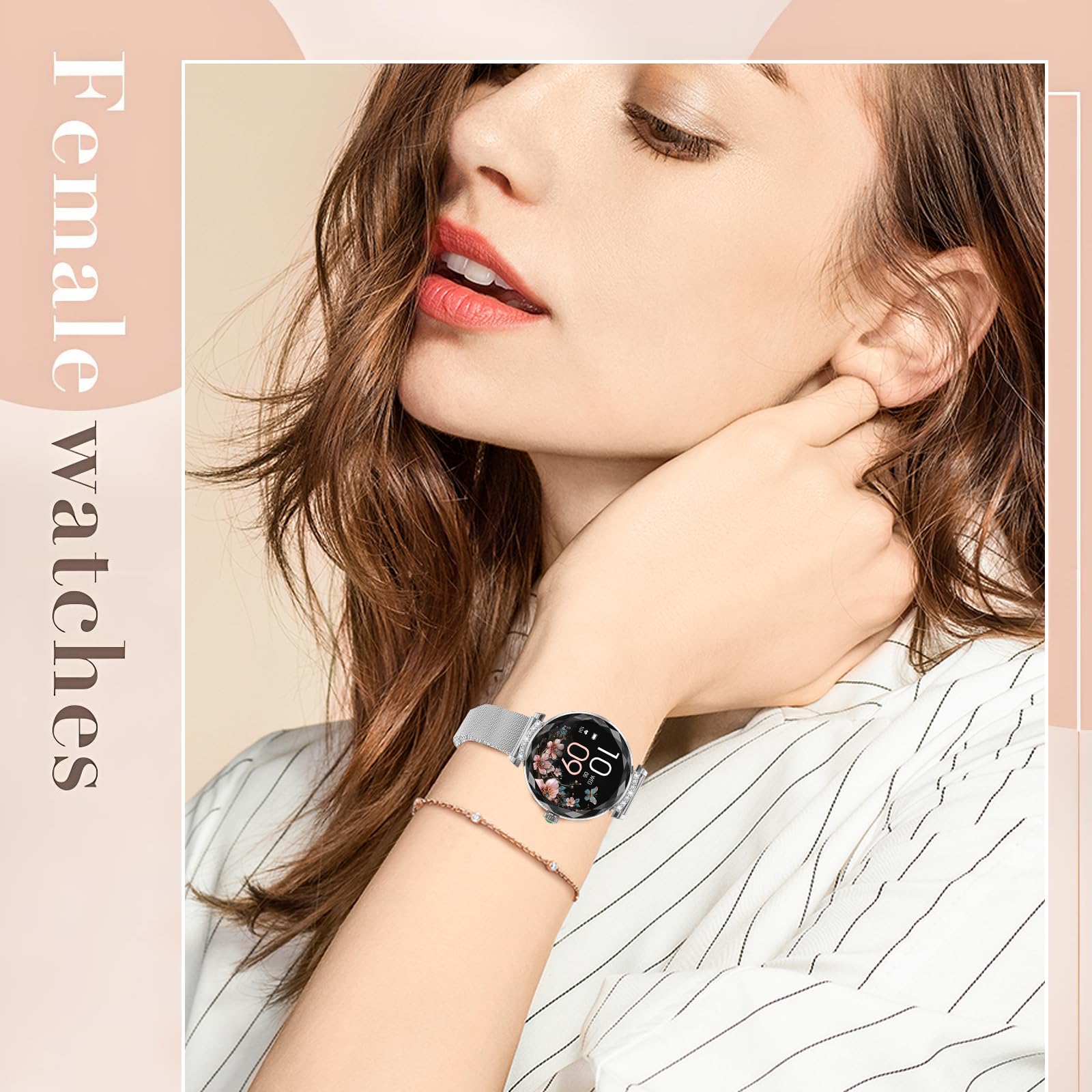 Smartwatch unisex, schermo AMOLED da 1,2 pollici, cassa in lega di zinco + cinturino in acciaio, chiamata Bluetooth/rilevamento frequenza cardiaca/notifica chiamate, smartwatch multiuso NX7pro