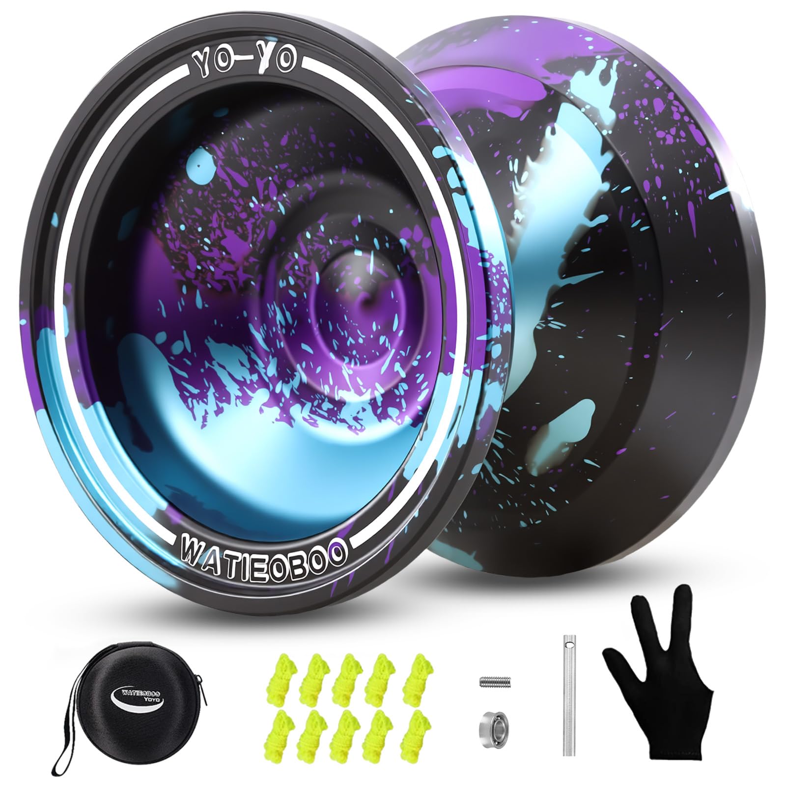 W07 Pro Metal yo yo, Dual Mode - Responsive and Non-Responsive yoyo, Suitable for Children and Adults, Beginners and Advanced Players, Advanced Trick Yoyo