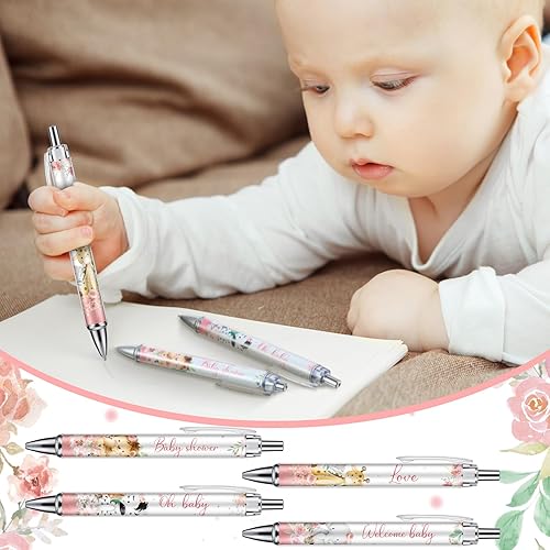 Vista 10 de Chuangdi 24 bolígrafos retráctiles a granel, con tinta negra, regalos para invitados, suministros escolares