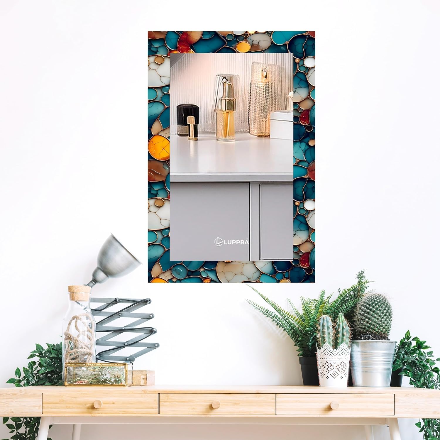 Rectangle Decorative Art Unique Fancy Digital Frameless CNC polishing Wall Mirror/Makeup Mirror/Bathroom Mirrors Size (12x18 inch). (5, 12 x 18 inch)-image-14