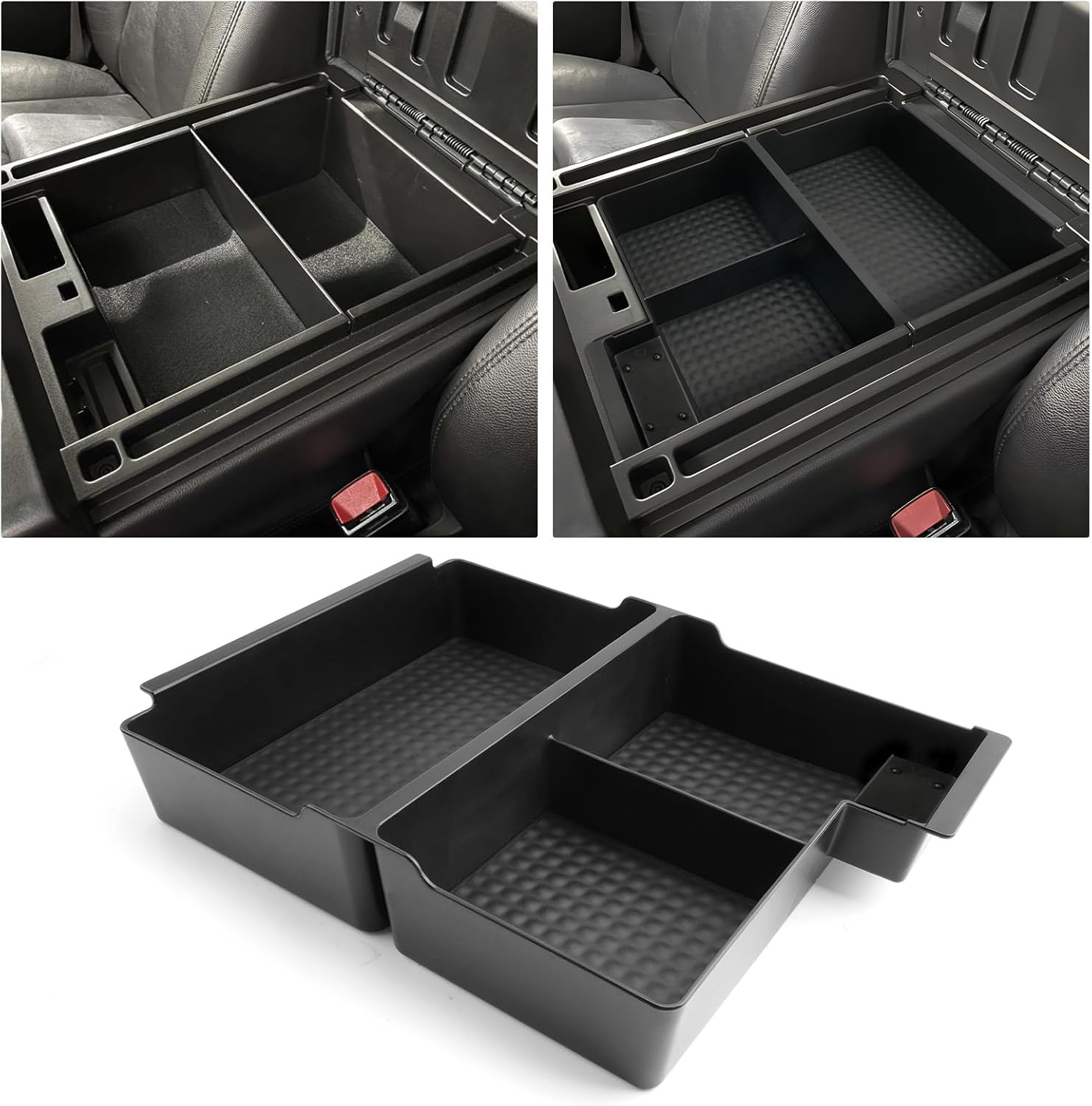 for 2007–2013 Chevrolet Silverado/Sierra/Yukon&Yukon XL/Tahoe/Suburban/Avalanche–Jump Seats Center Console Armrest Organizer Tray ABS Materials