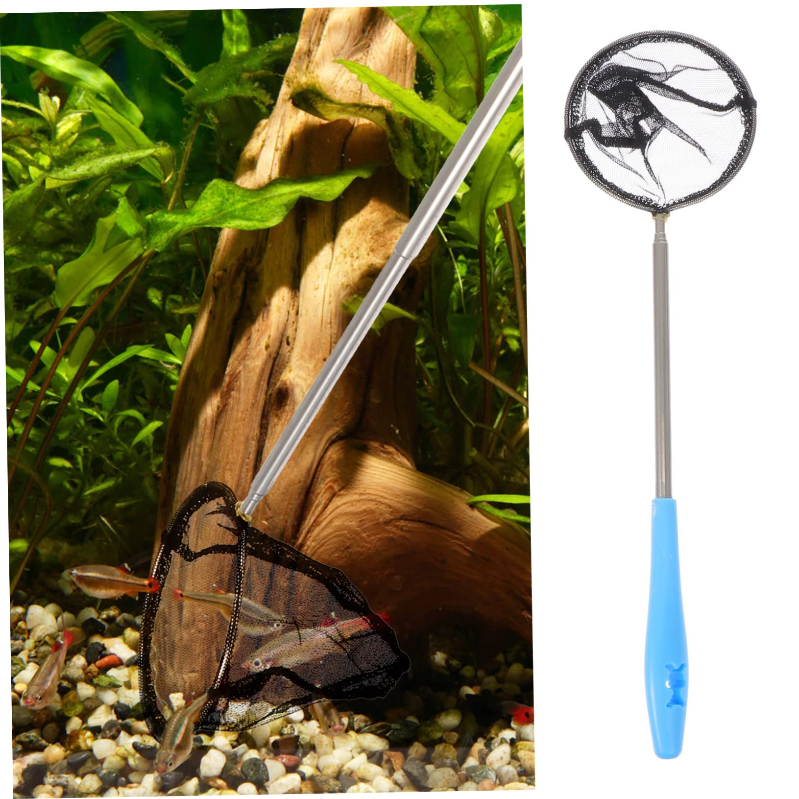 BESPORTBLE Lot De 10 épuisettes Pour Aquarium – Filets à Mailles Fines, Bleu Ciel, 20x7,5 Cm, Pour Attraper Poissons, Crevettes, Crabes, Idéal Pour Enfants Et Aquariophiles
