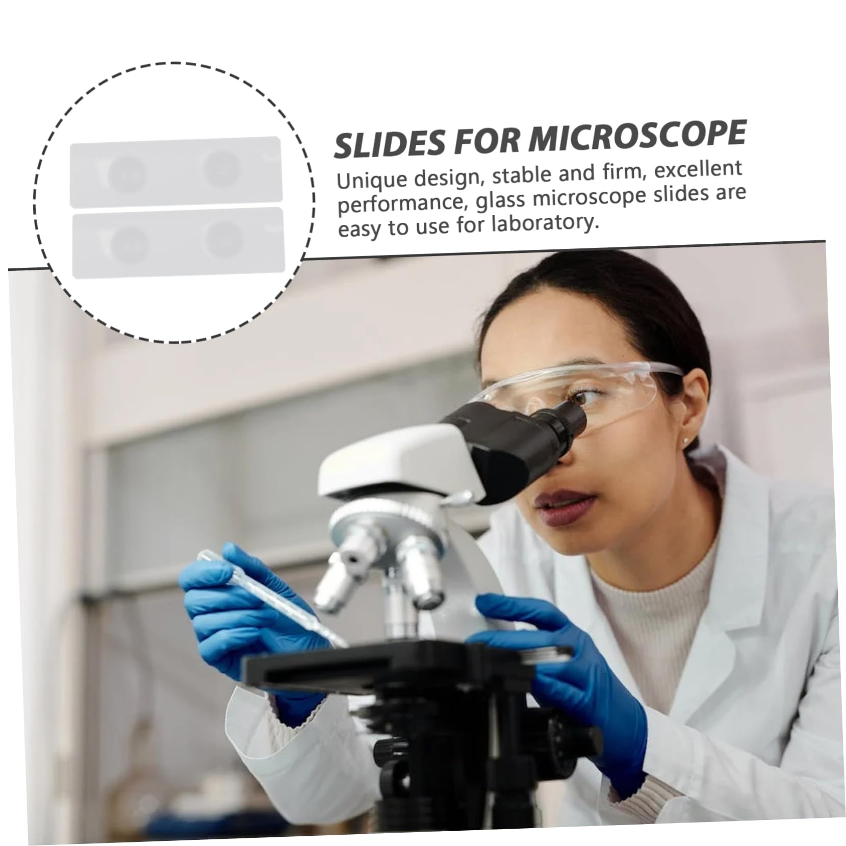 50 Uds Portaobjetos Cóncavos Portaobjetos De Vidrio Para Microscopio Portaobjetos De Vidrio Para Especímenes Portaobjetos De Microscopio Para Laboratorio Portaobjetos De Vidrio
