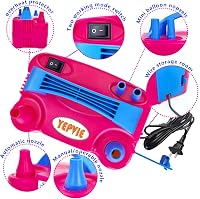 YEPVIE 600W Elektromos Léggömb Pumpa Dupla Fúvókával és 14 Garland Szett - pink 8