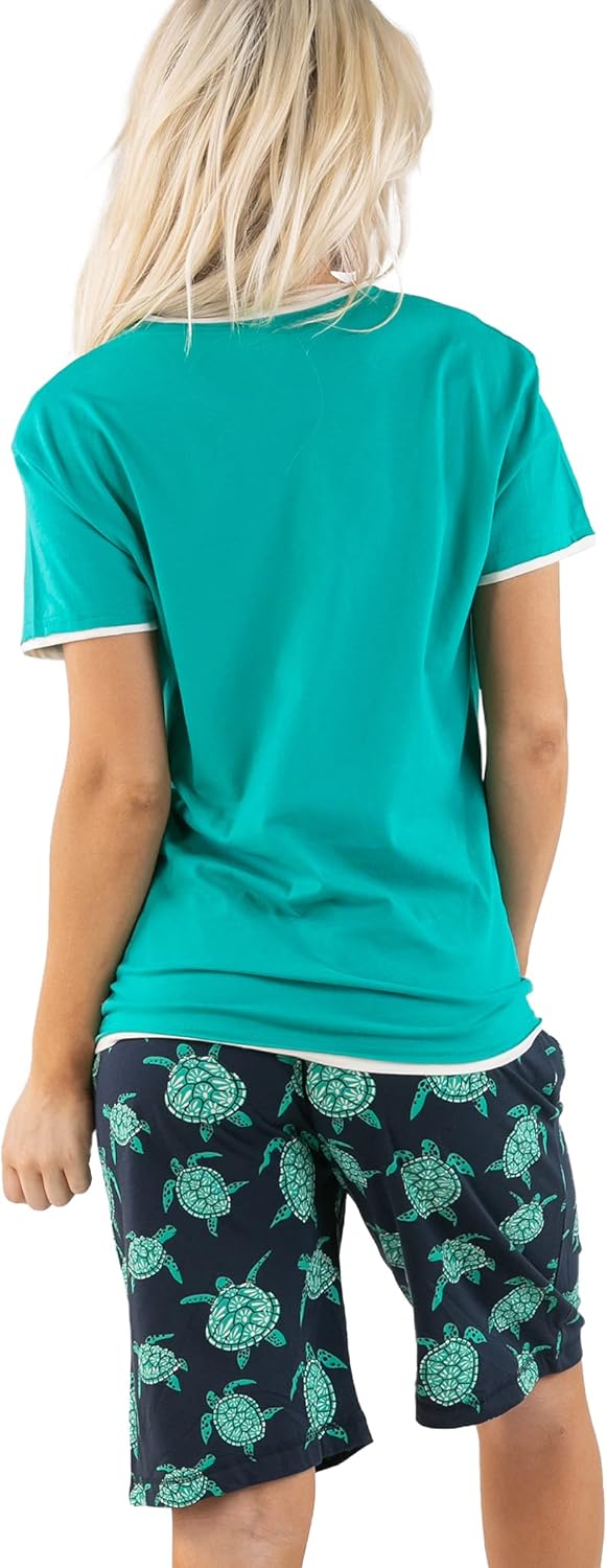 Lazy One Bermuda Short and T-Shirt Set, Cute Pajama Lounge Set for Women, Summer Loungewear - Image 2