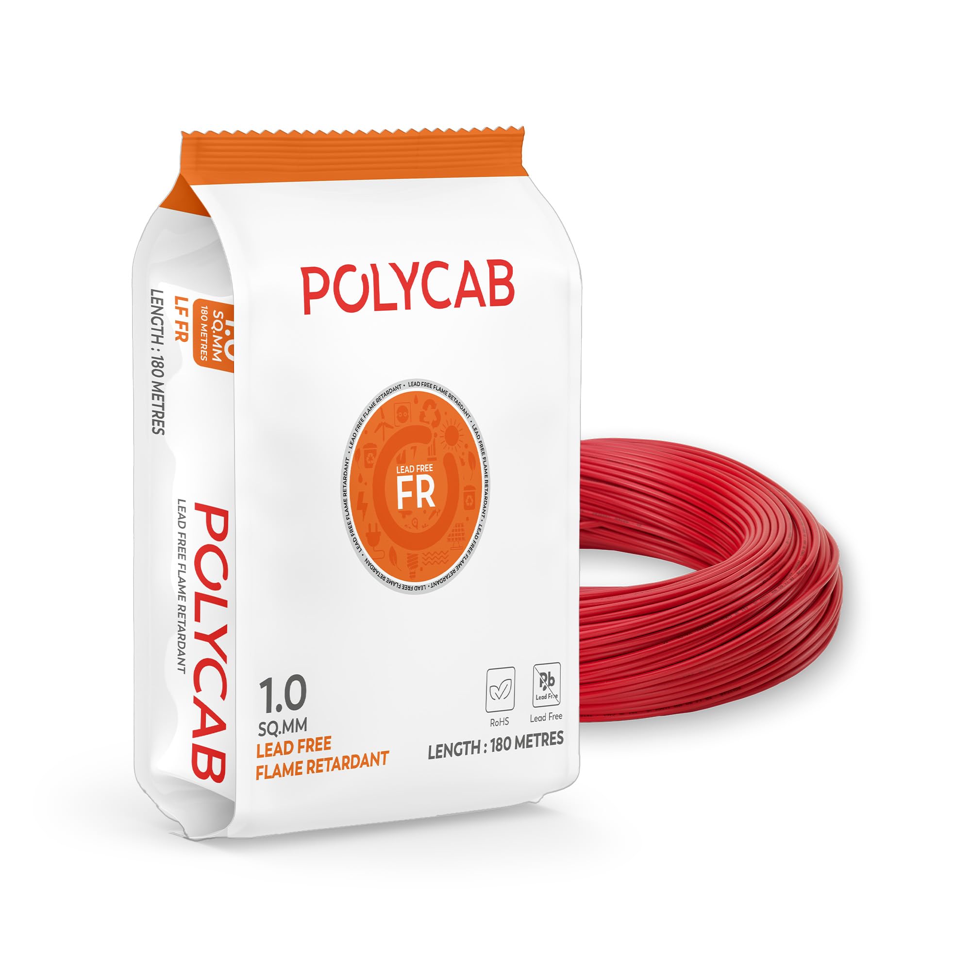 Polycab LF FR Wire - 180M Coil, Flame Retardant -6