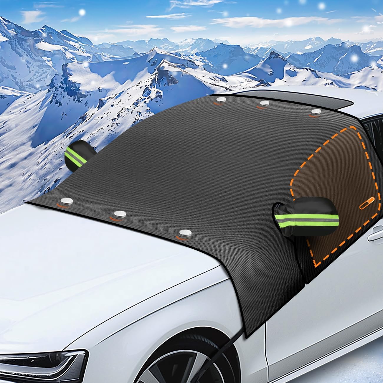 WANGJF Ice protection film car windscreen cover for NISSAN Elgrand E52 2011-, 4-layer protection windscreen cover summer/winter.