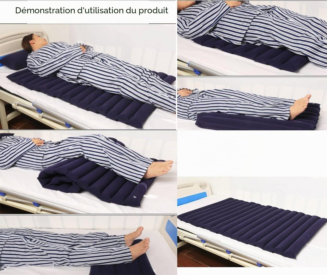 Matelas Anti-Escarres pour Personnes Âgées,Coussins Gonflables, Traitement Portatif Hanches Arrière Coussins Soin La Taille,Coussin De Soulagement De La Pression,avec Pompe