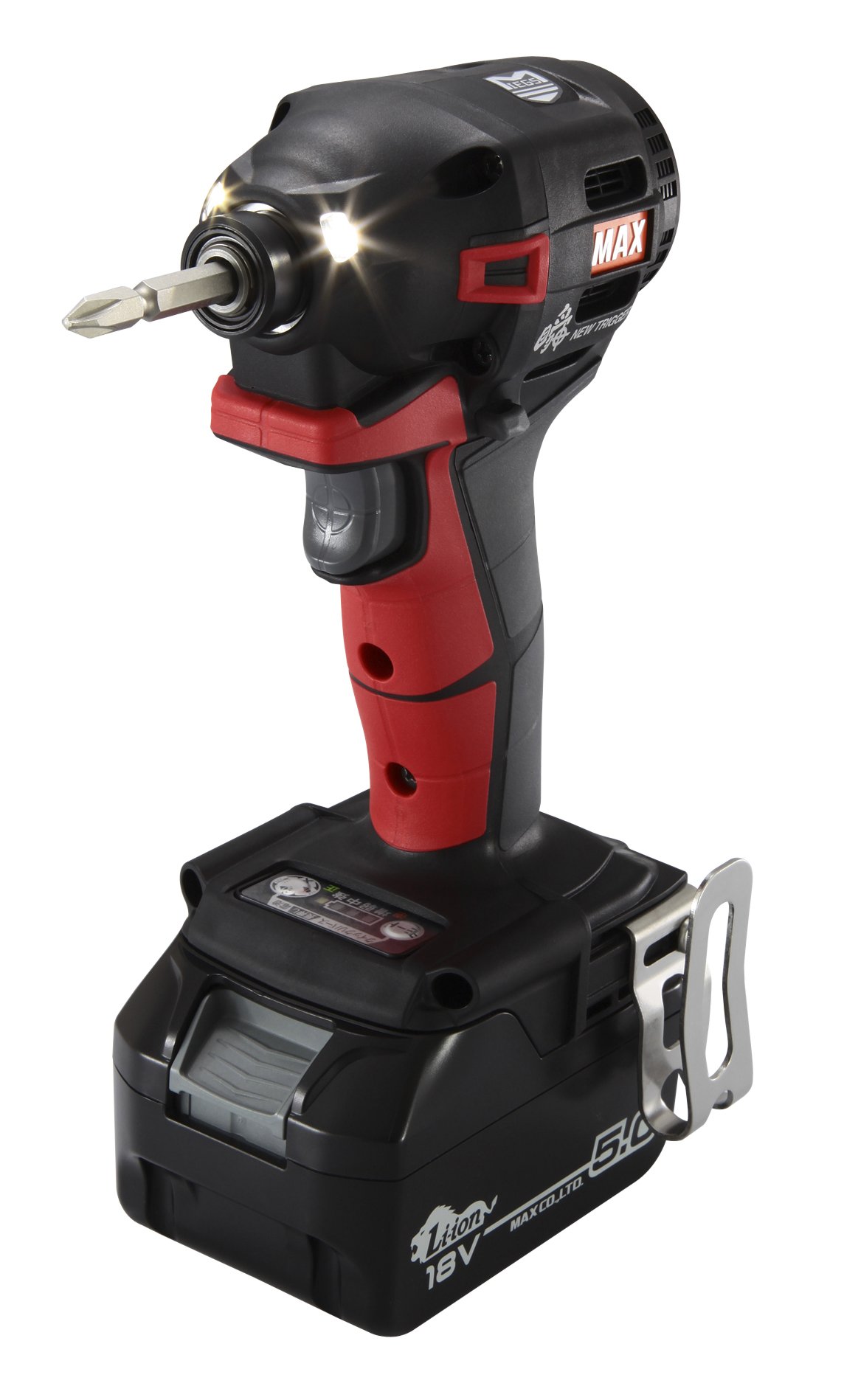 Amazon | マックス(MAX) MAX 充電式ブラシレスインパクトドライバ(赤 