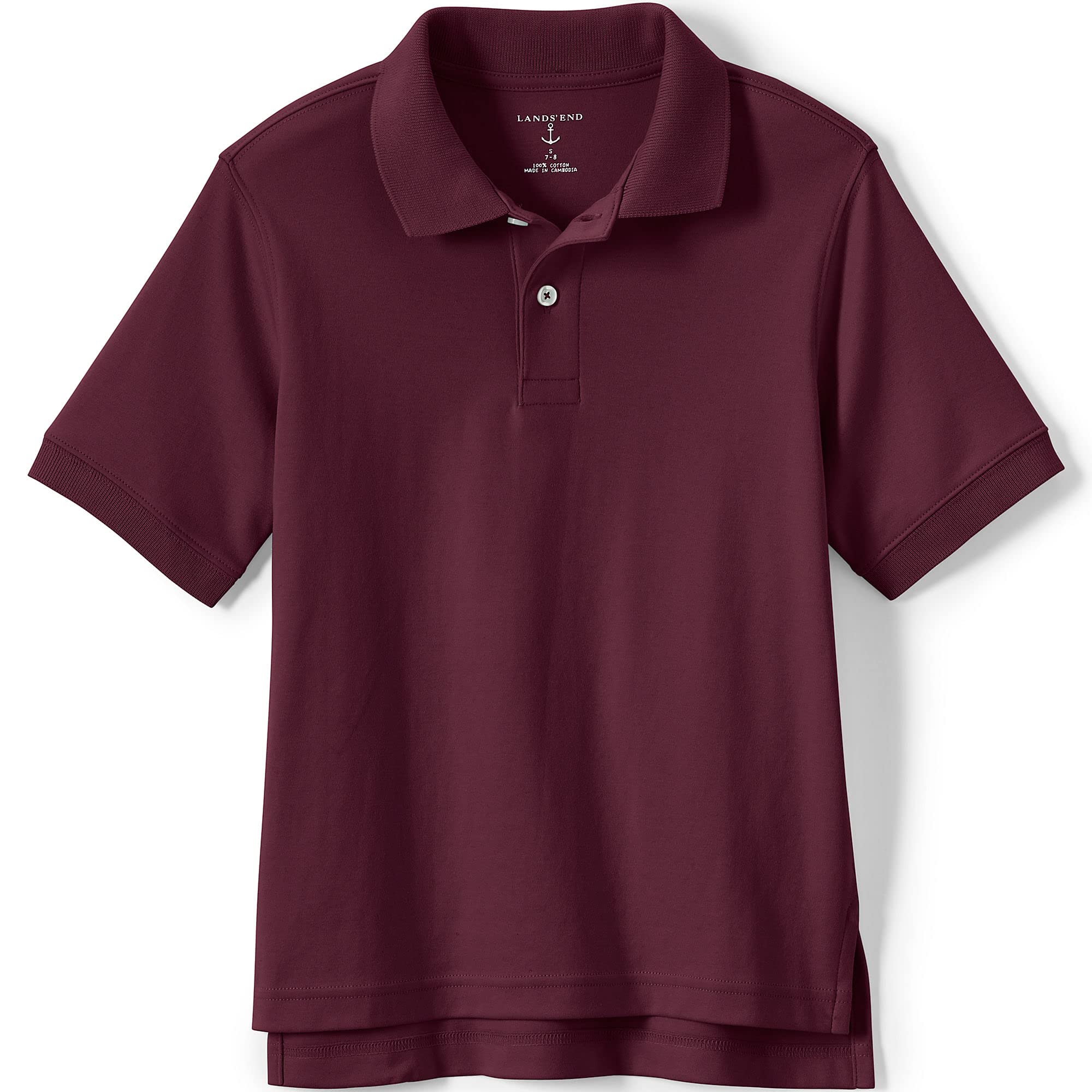 Lands' End School Uniform Kids Short Sleeve Interlock Polo Shirt