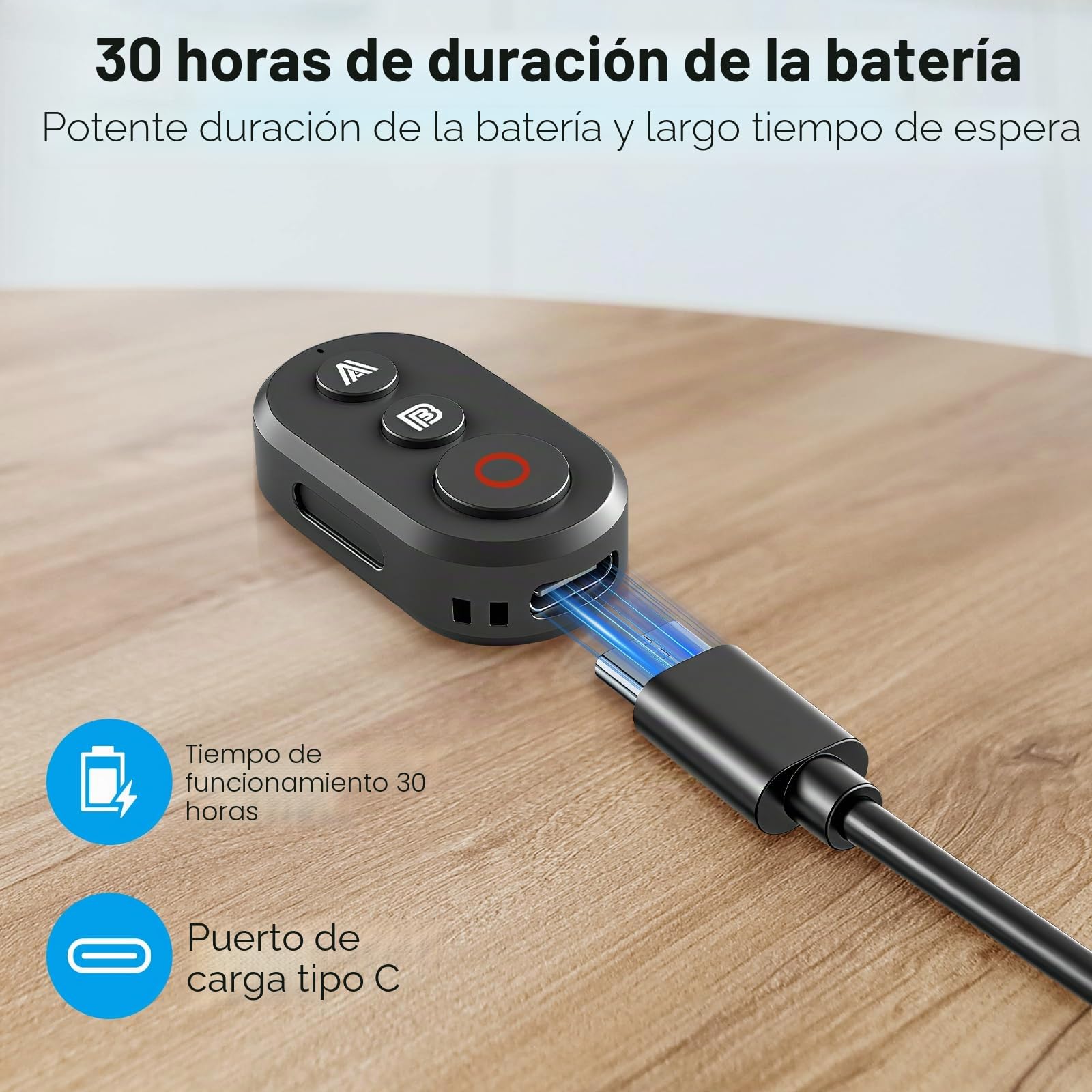 REYGEAK Mando a Distancia Compatible con cámaras dji Action 6/Action 5 Pro/Action 4/Osmo 360, Alcance de 25 m, Seguimiento de Movimiento preciso, Pulsera para Bicicleta