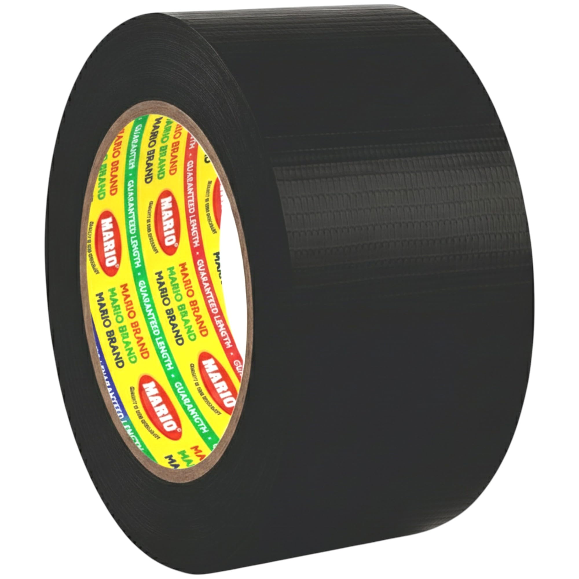 Mario Black Multipurpose Duct Tape 48mm x 25mtr – Super Strong Hold Waterproof Adhesive Tape for Book Binding, Packaging, Sealing, DIY Projects, Crafting, Repairs, Home & Office Use – Easy to Tear