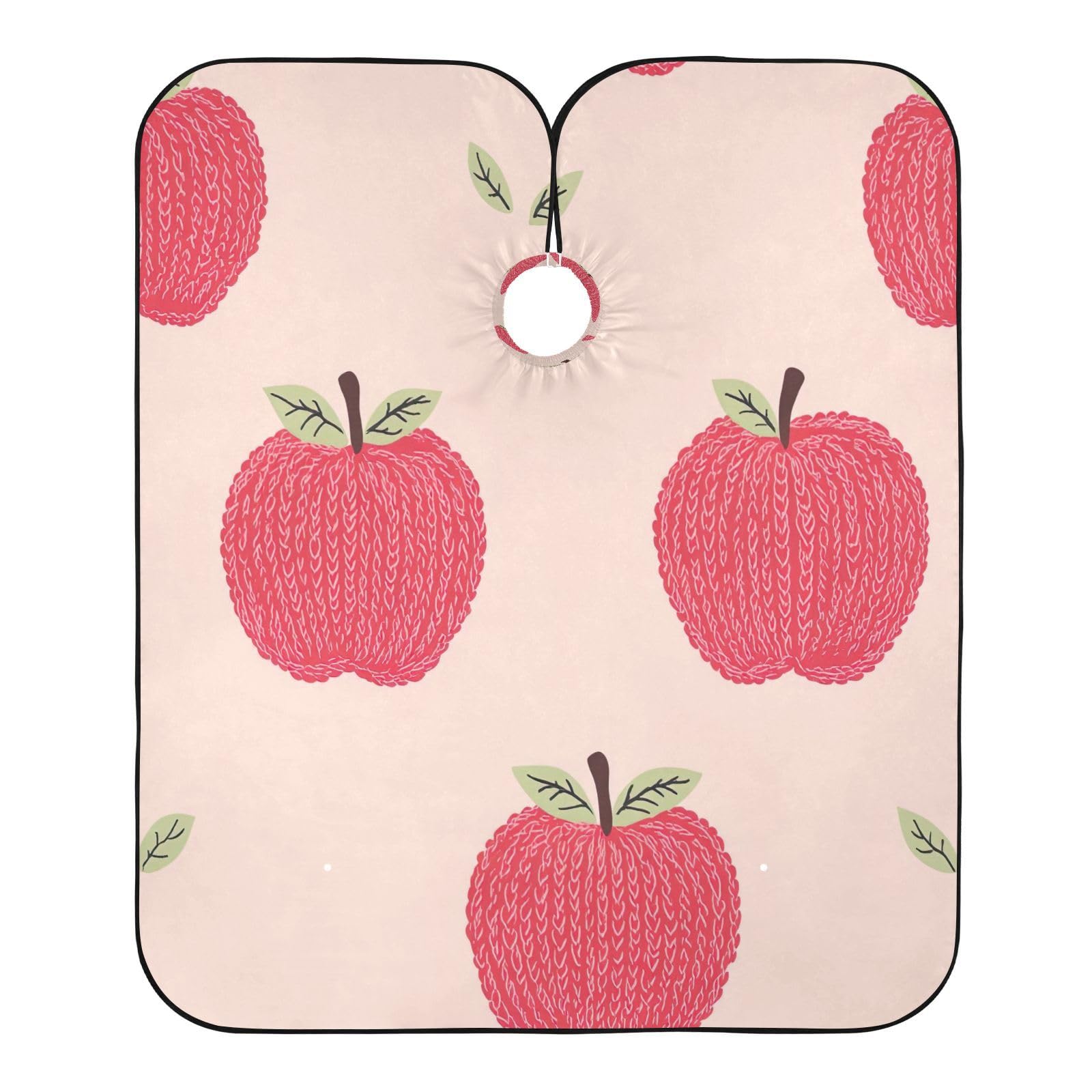 BOESI Graffiti Apple Pattern Barber Shawl, Waterproof Haircut Shawl, Haircut Salon Apron, Shaving Bib, 55 x 65 inches