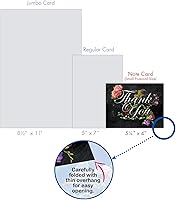 Vista 7 de The Best Card Company - 10 tarjetas de agradecimiento surtidas con sobres, juego surtido de tarjetas de agradecimiento de 4 x 5.12 pulgadas - tiza