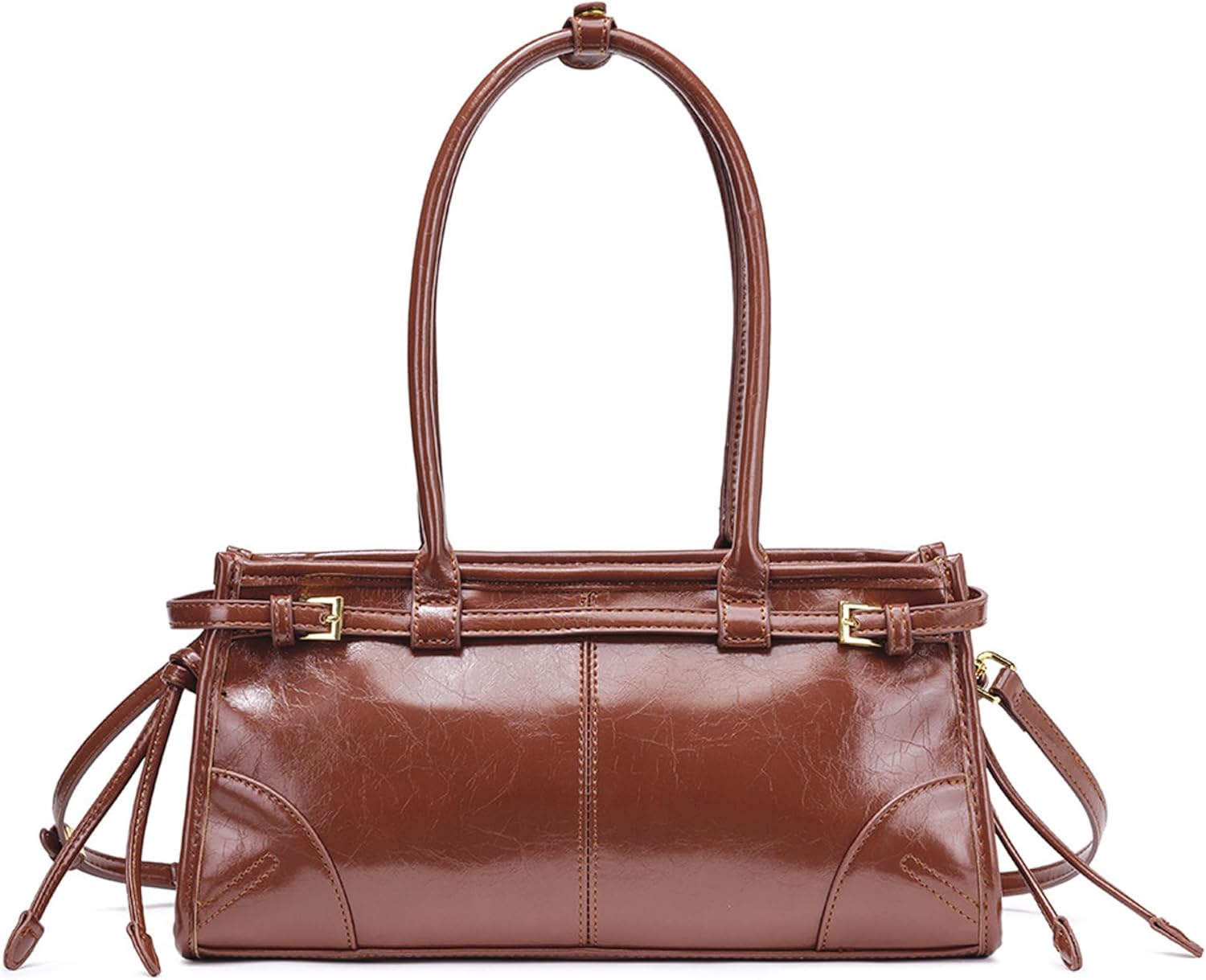 NEWBELLA Women's PU Leather Clutch Purse - Convertible Top Handle Shoulder Bag for Work Evening