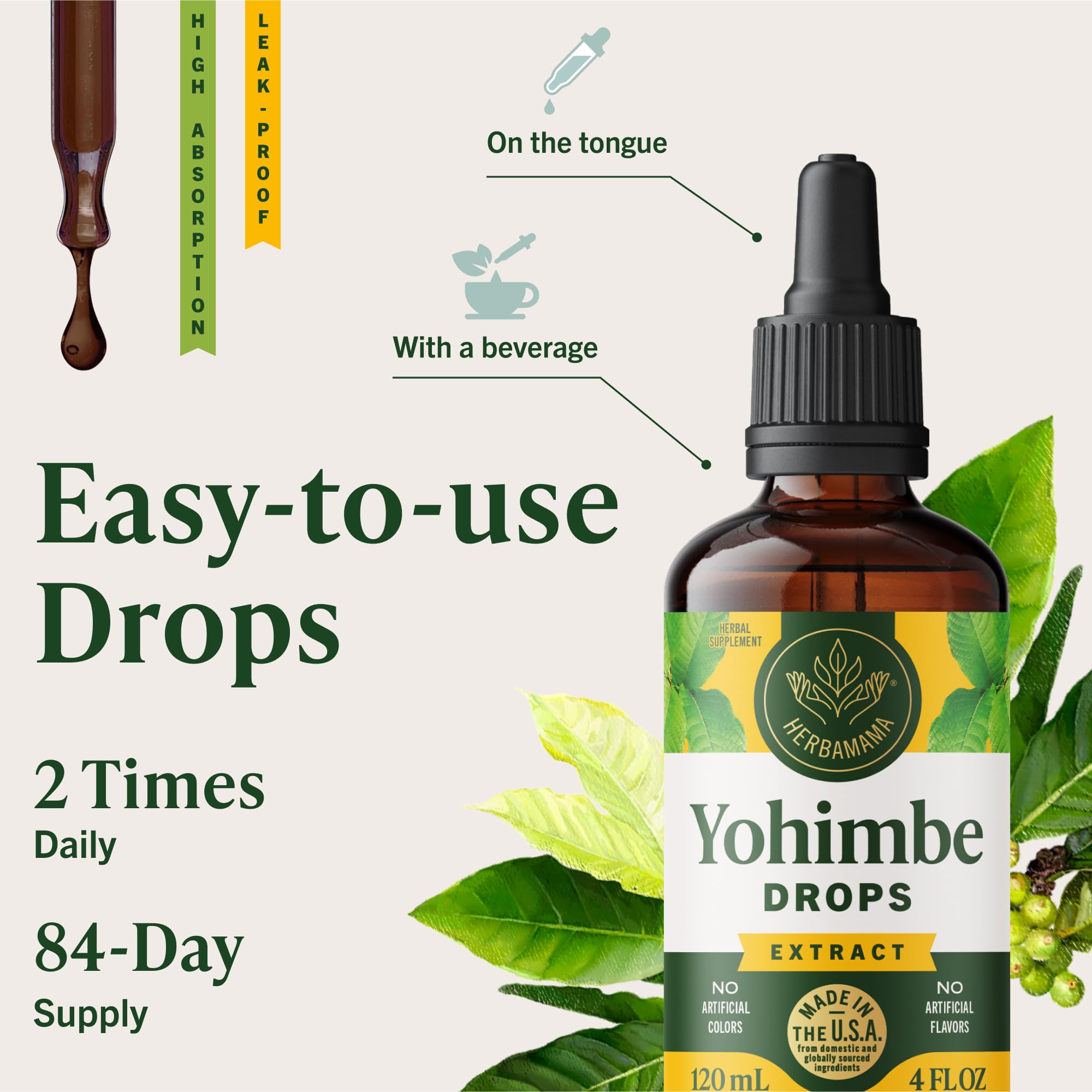 HERBAMAMA Yohimbe Supplements for Men - Yohimbine for Focus & Energy — Amazon image 6