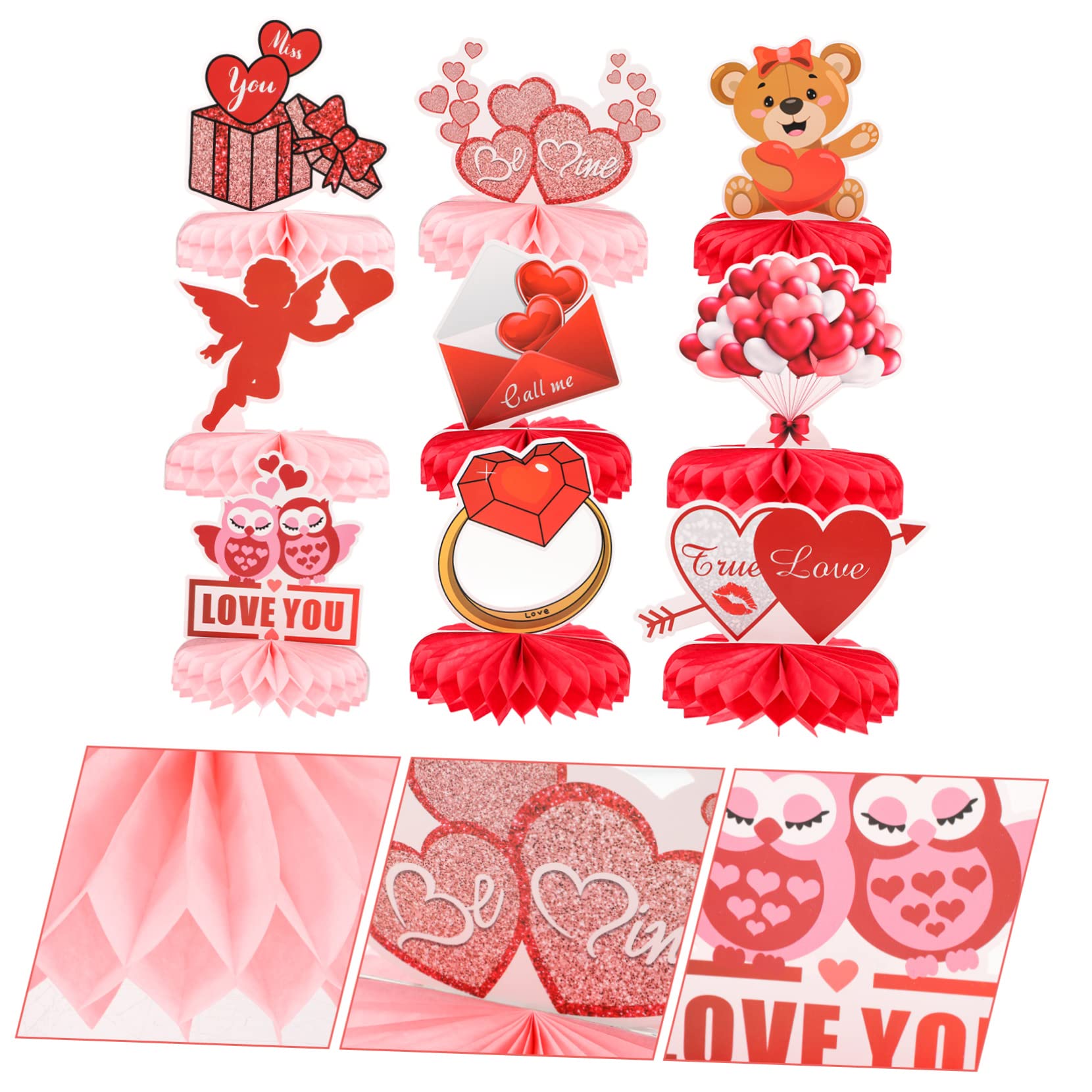 TOYANDONA 36piezas Decoración De De Día De San Valentín De Mesa Romántico Accesorios De San Valentín Decoración De Mesa