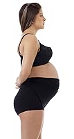 Vista 2 de Underworks Braga de apoyo ajustable para maternidad – Cinturón de embarazo de fácil ajuste para soporte firme del vientre – Algodón – Alivia el Negro