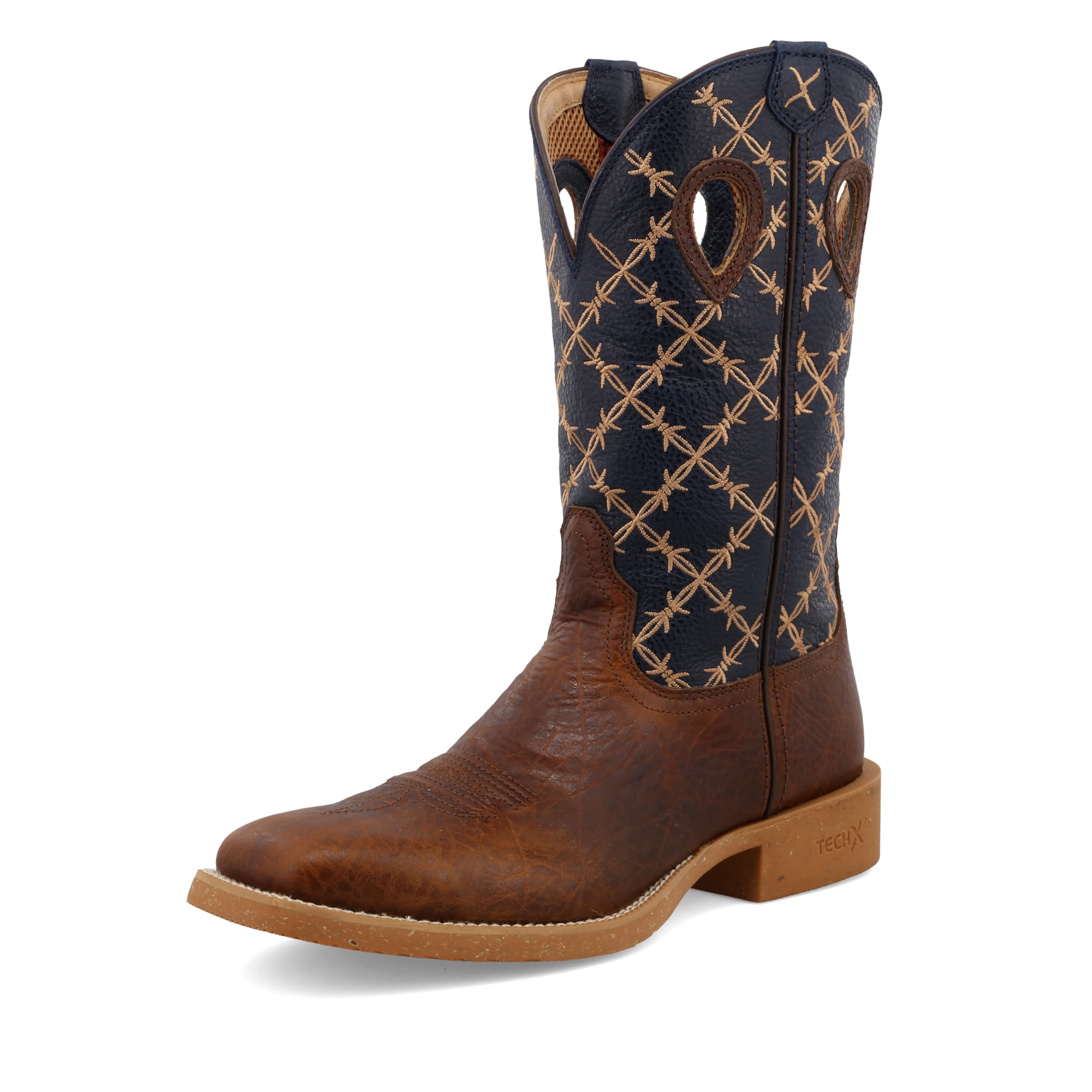 Twisted X Mens 12" Square Toe Rubber Sole Tech X Cowboy Boot