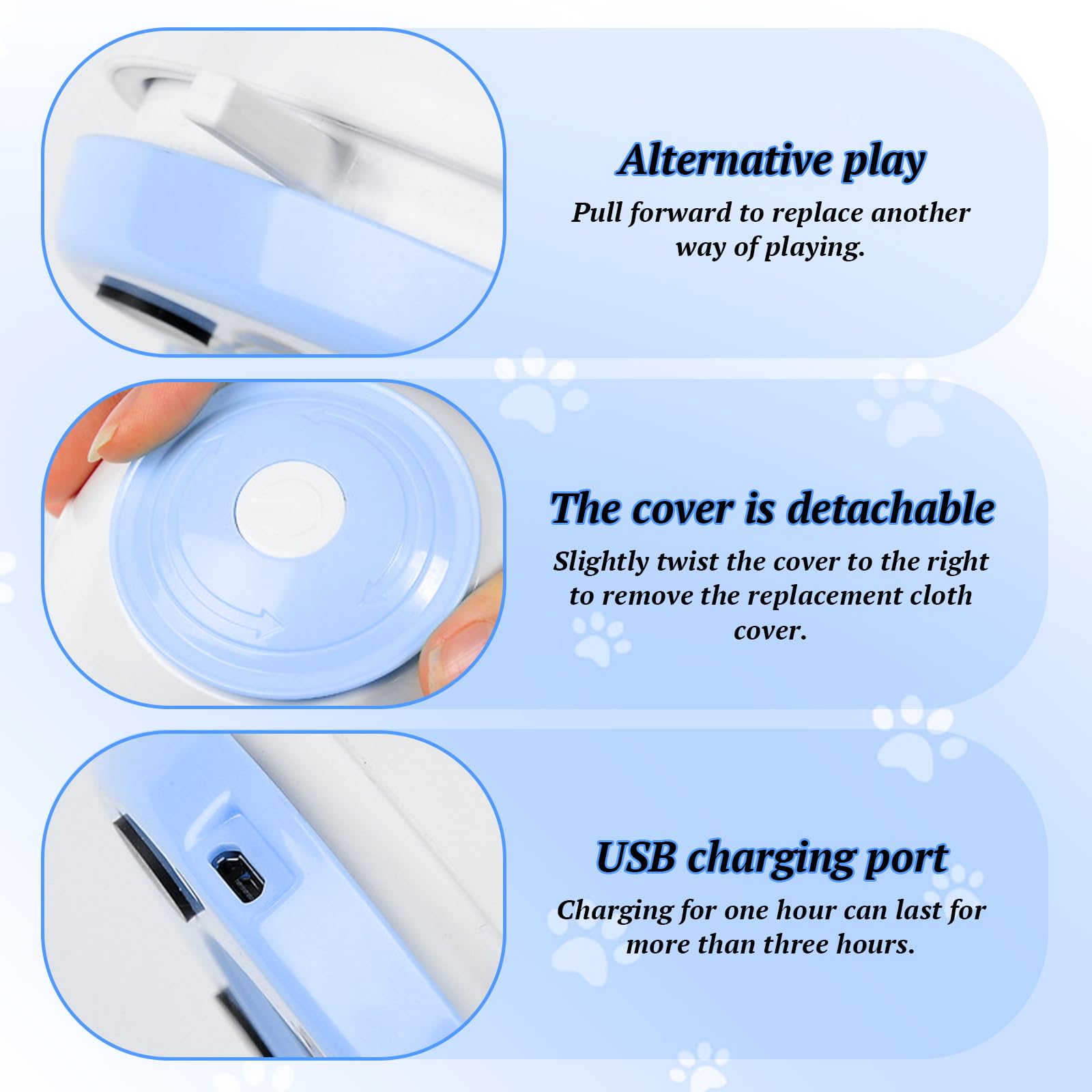 Feibety Interactive Cat Toys for Indoor Cats Adult,3 in 1 Smart Upgrade Motor 4 Modes Motorized Wand Kitten Toys,Handmade Rotating Feather Rechargeable Automatic Cat Toys Upgrade Motor - Image 2