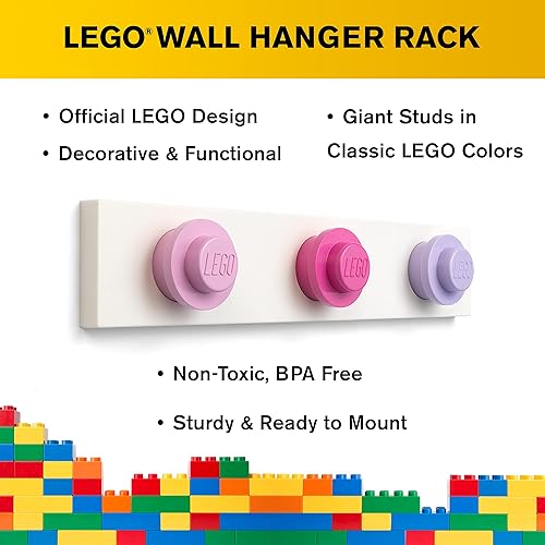 Miniatura 7 de Lego - Perchero de pared con 3 ganchos para colgar abrigos, mochilas, sombreros, decoración perfecta para habitación de Lego para niños, varios