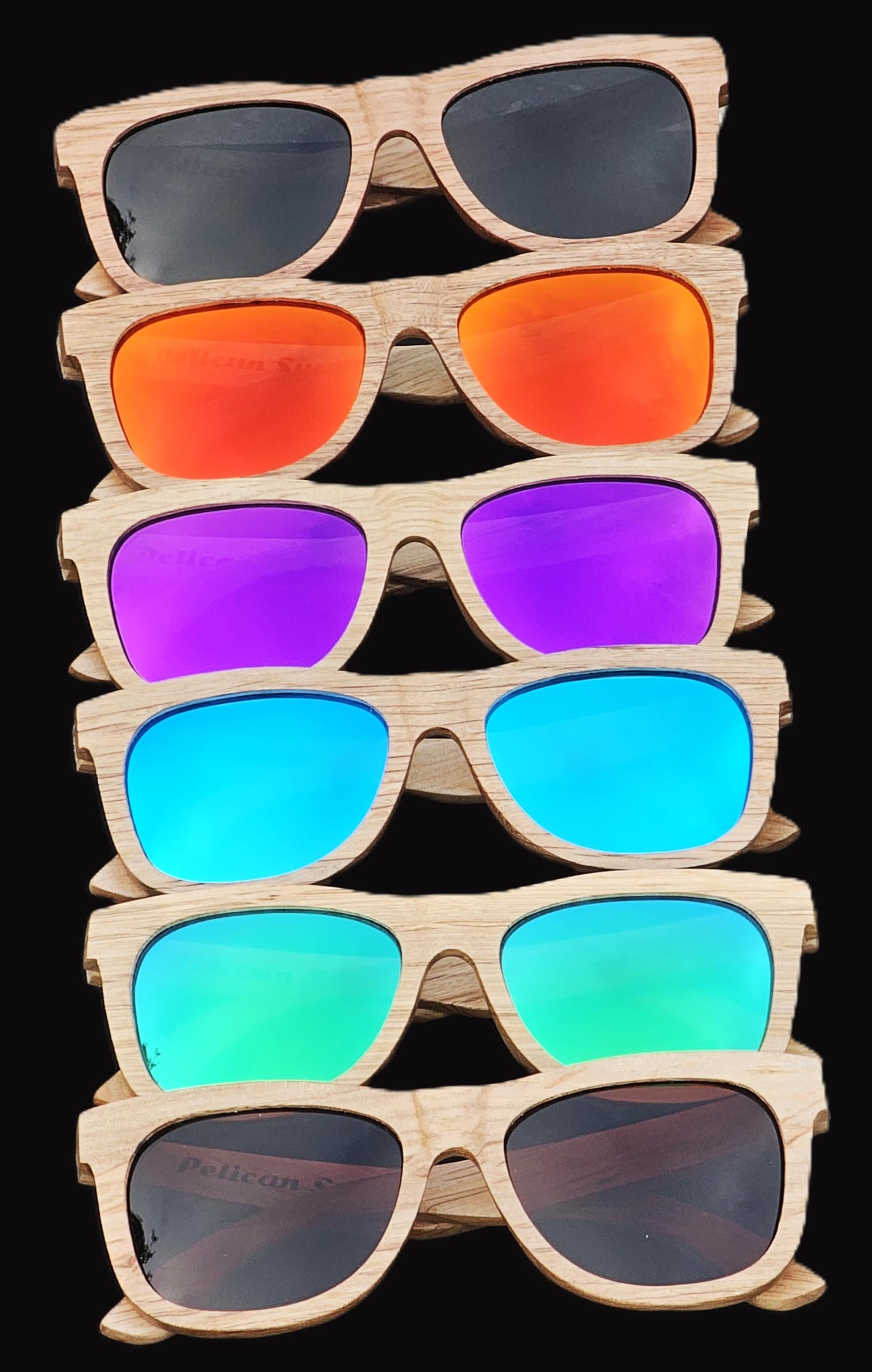 Gafas de sol de madera | Polarizadas | Marco de madera vintage | 100% protección UVA/UVB | Funda de bambú | Hombres y mujeres, Marco de madera natural 9