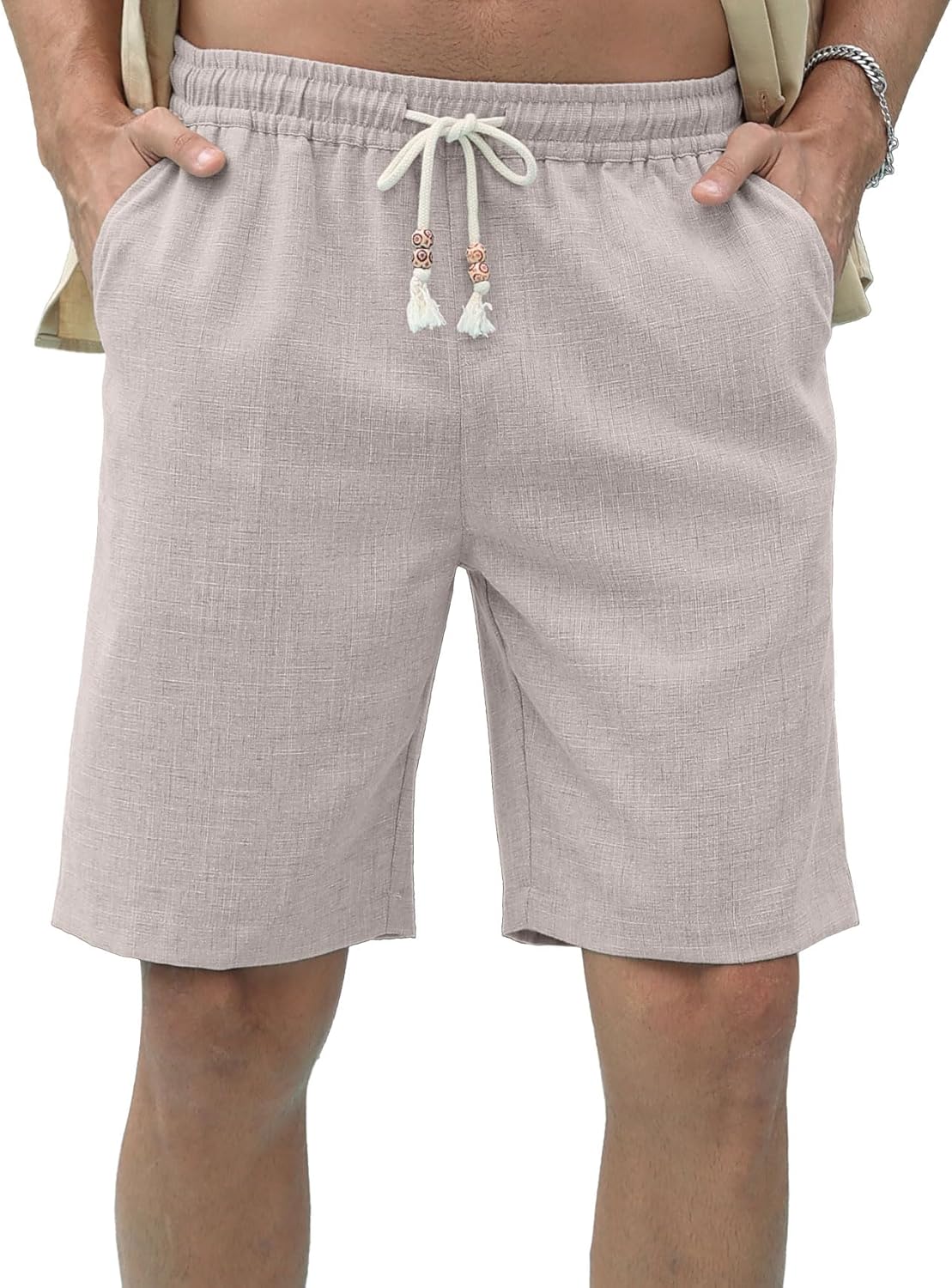 Sailwind Men’s Linen Shorts Casual Drawstring Summer Beach Shorts - Image 4