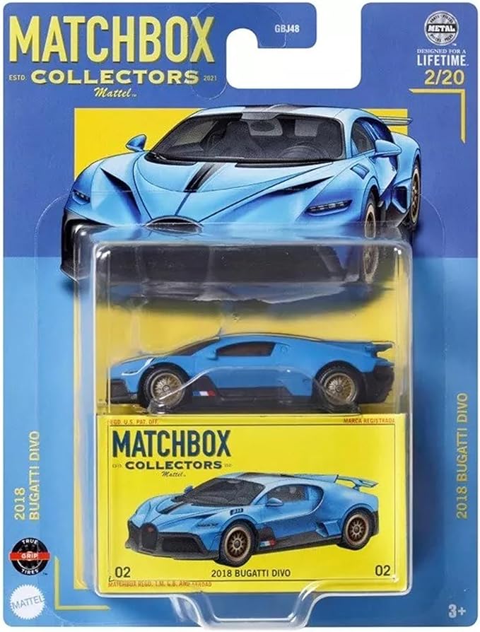 Amazon.com: Matchbox 2018 Bugatti Divo, Collectors 2/20 [Blue] : Toys ...