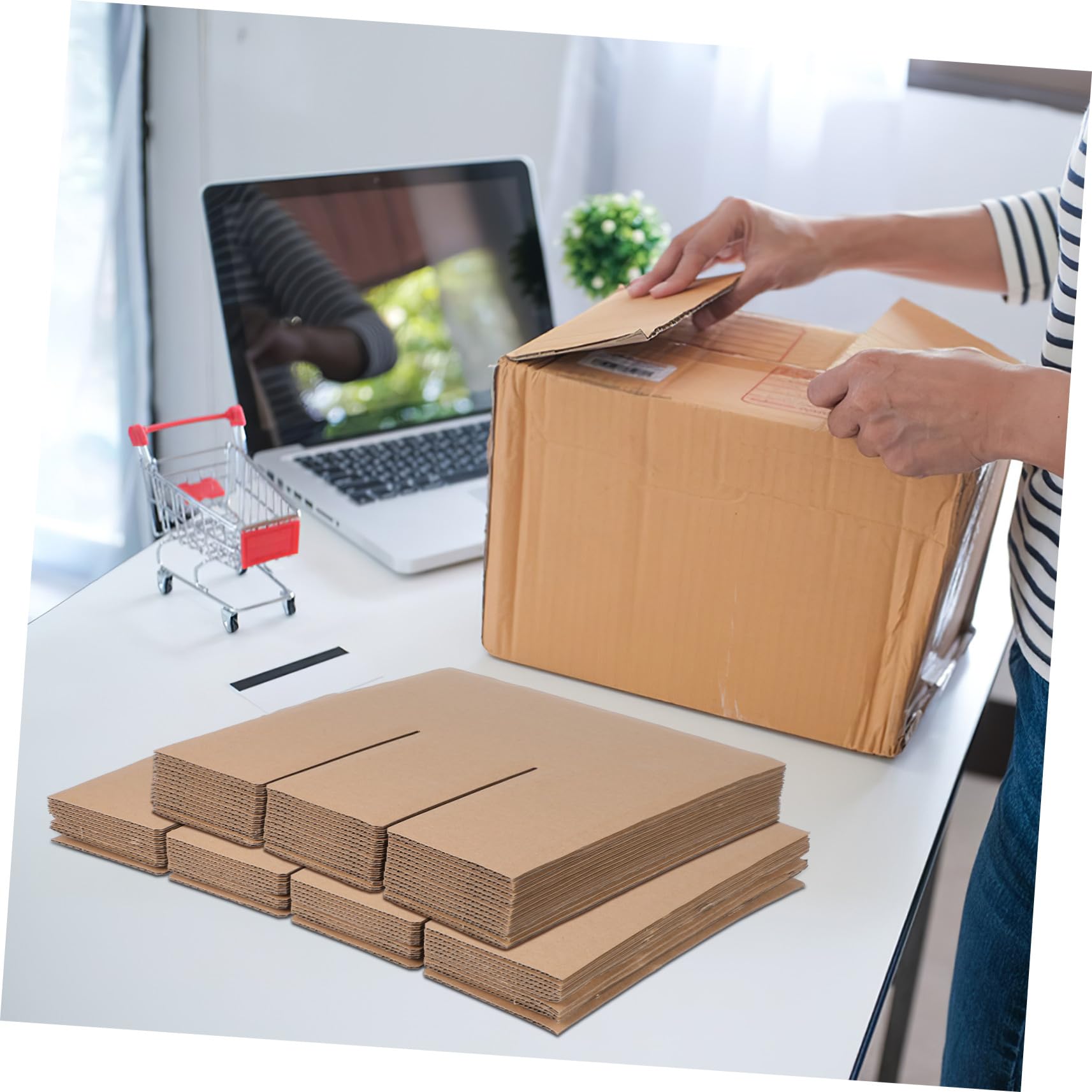 Angoily Kit de Conditionnement avec Séparateurs Carton et Sacs Mousse Epe Polyvalent pour à Vin Protection Légère et Recyclable pour Déménagement et Expédition