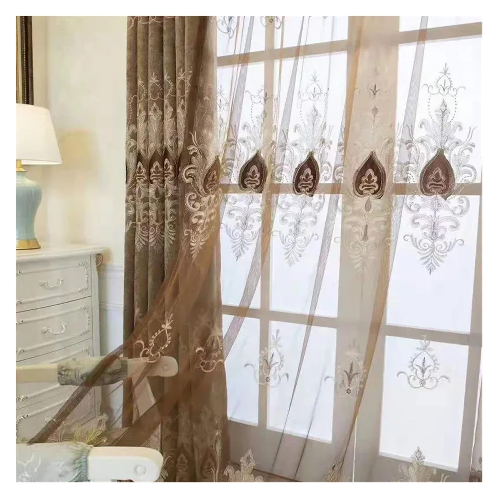 Rideaux salon grande largeur 400cm pour supprimer le vis-à-vis chambre