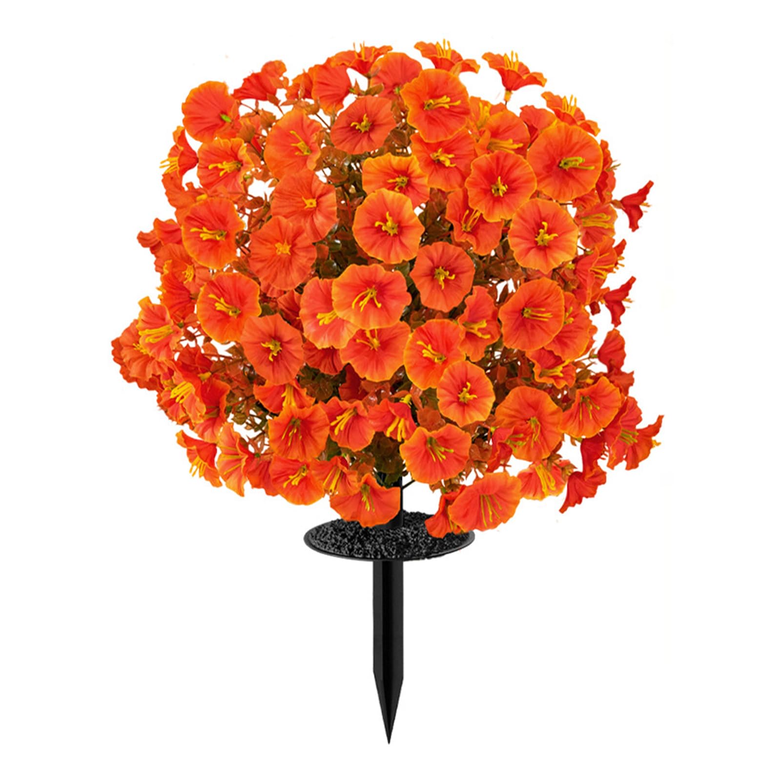 JSGHGDF Artificial Morning Glory Flower with Ground Stake Weather Realistic for Garden Patio Yard Realistic Blossomy Arrangement