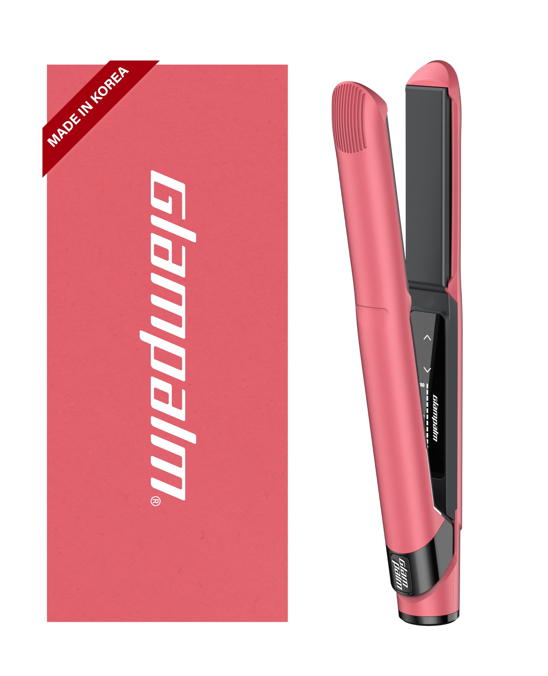 - Hair Straightener 1" Ceramic Flat Iron Infused with Vita C, Korea's No.1 Professional Salon Tool, 3D Swivel Cord & Dual Voltage, Digital LED(210°–450°), 20s Fast Heat-Up, Blush Pink (GP201T)