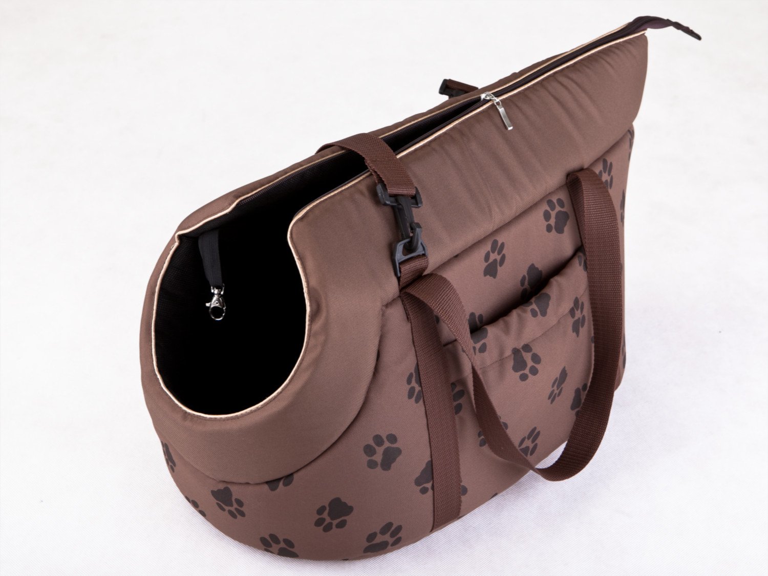 DOGGY Hobbydog TORJBL5 Hundetasche Tragetasche Katzentasche mit Pfoten, Größe 32 x 30 x 50 cm, Hellbraun