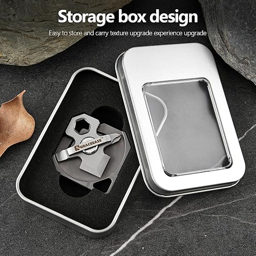 Miniatura 8 de Herramienta multifunción EDC de aleación de titanio cuatro en uno, incluyendo cuchillo de desembalaje, destornillador, mango de tablero M8 y otras